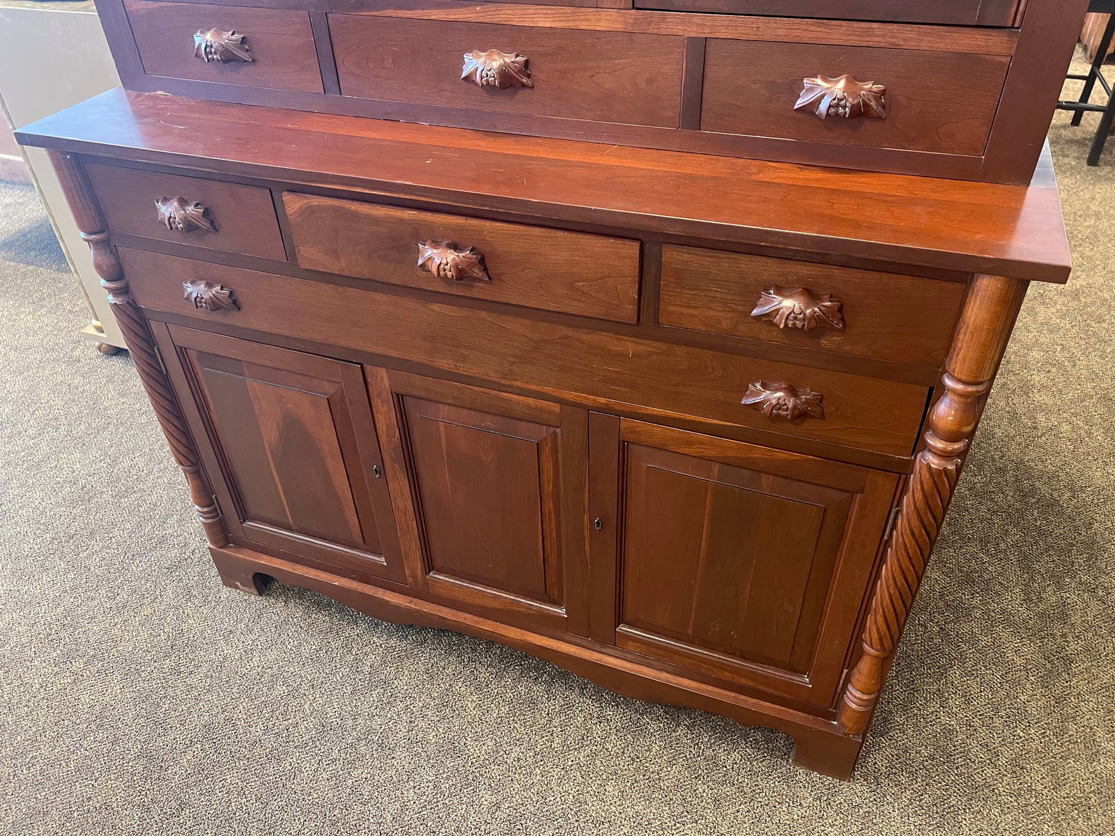 Cherry Stepback Cupboard - 5