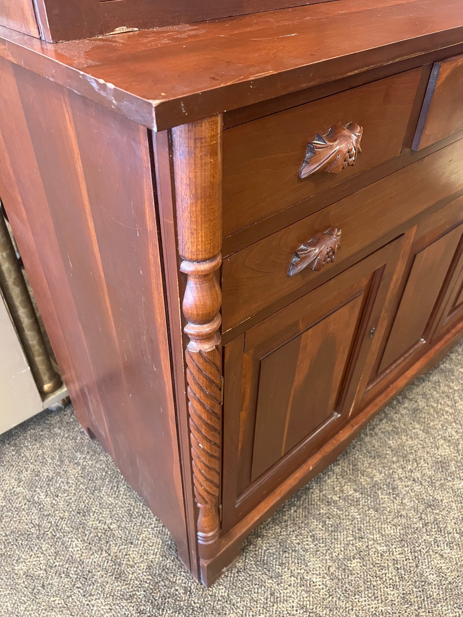 Cherry Stepback Cupboard - 6