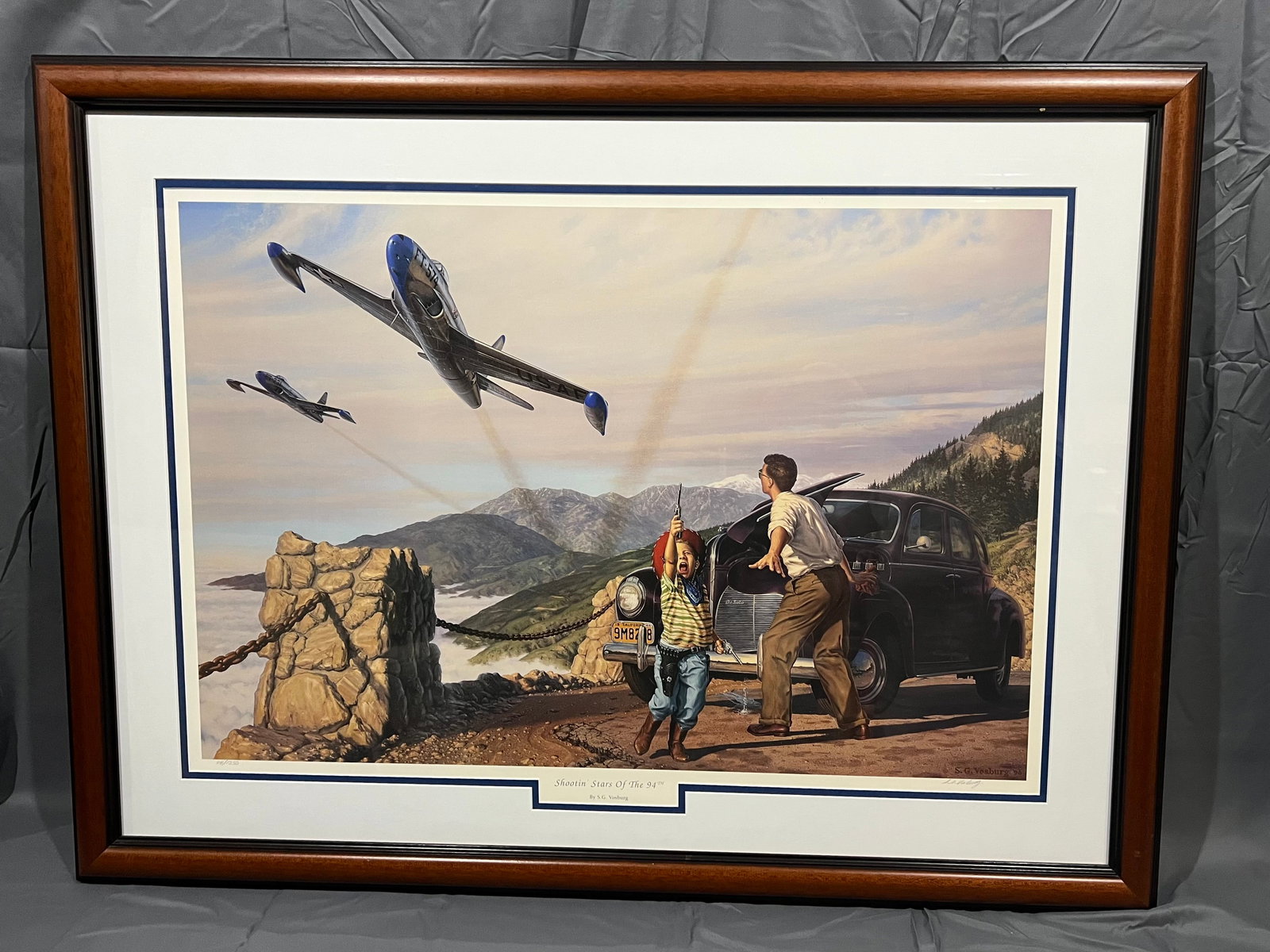 Signed Stan Vosburg Framed Print “Shooting Stars”. (1 of 8)