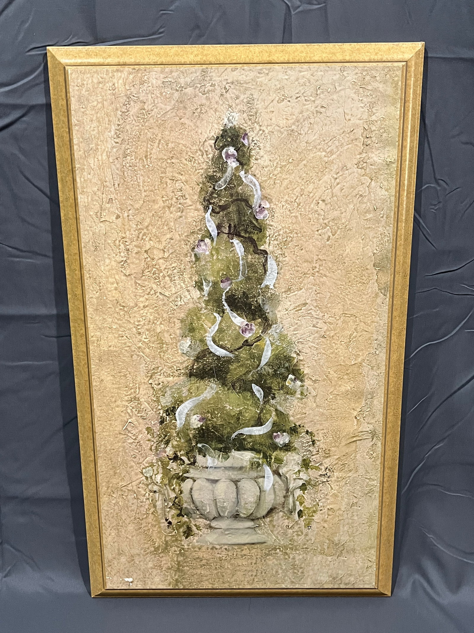 Framed Topiary Tree Wall Print â€œSpiral Topiaryâ€: Framed Topiary Tree Wall Print â€œSpiral Topiaryâ€. In modern frame