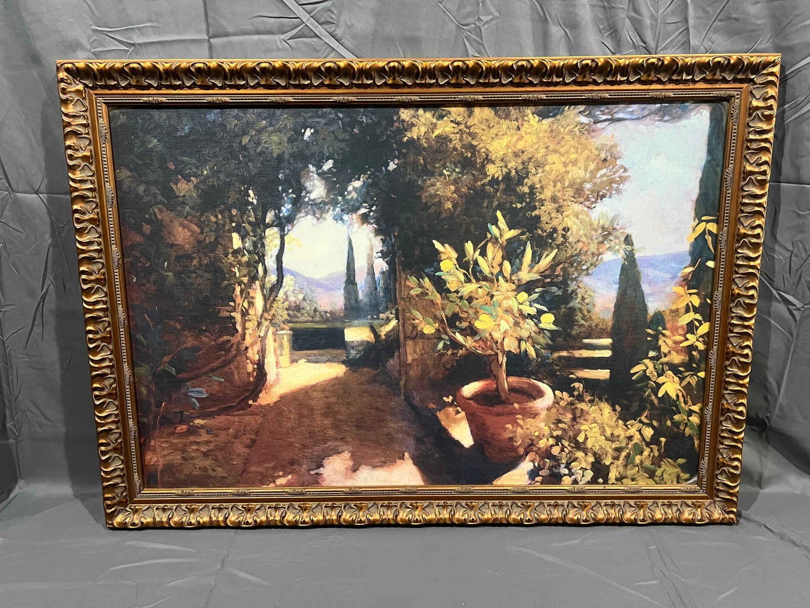 Signed Philip Craig â€œLemon Tree Veronaâ€ Print: Signed Philip Craig â€œLemon Tree Veronaâ€ Print. In modern frame
