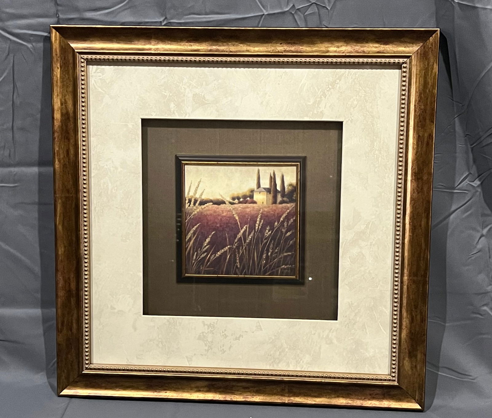 Signed James Wiens Framed Italian Landscape Print: Signed James Wiens Framed Italian Landscape Print. In modern frame