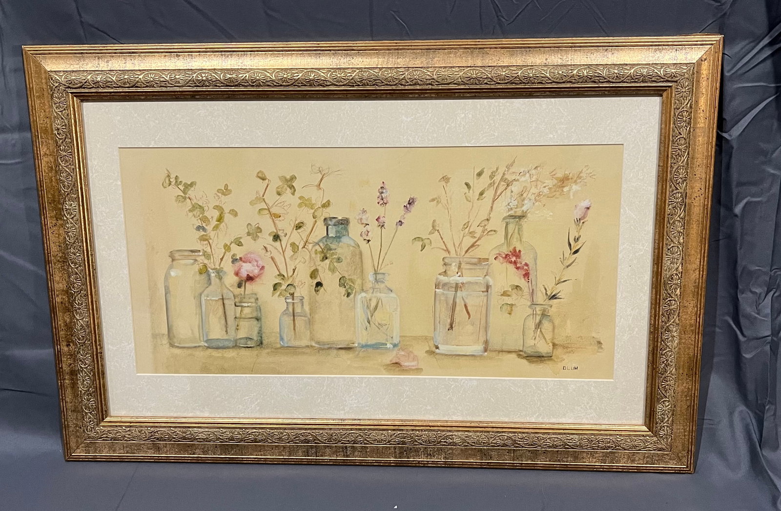 Signed Cheri Blum â€œBranches and Budsâ€ Framed Print: Signed Cheri Blum â€œBranches and Budsâ€ Framed Print. In modern frame