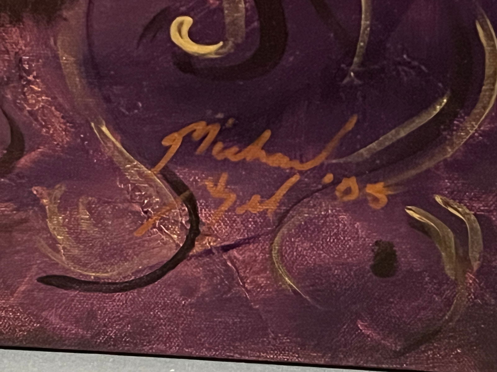 Signed Michael Angel Painting - Dramatic Tree - 3