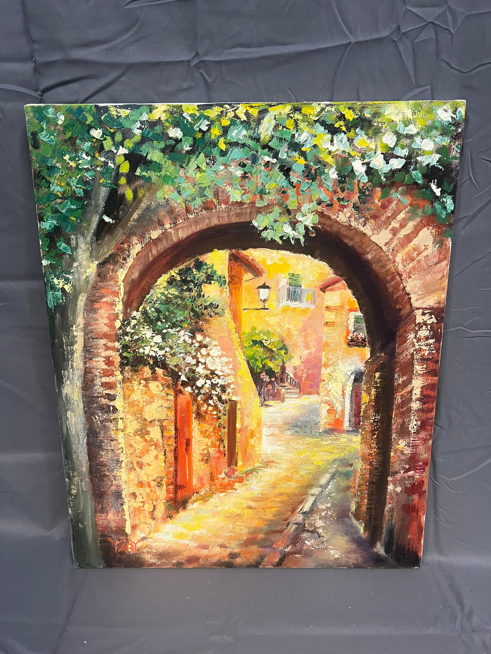 Signed Yary Oil on CanvasFrom the Villa, Luciagnano (1 of 5)