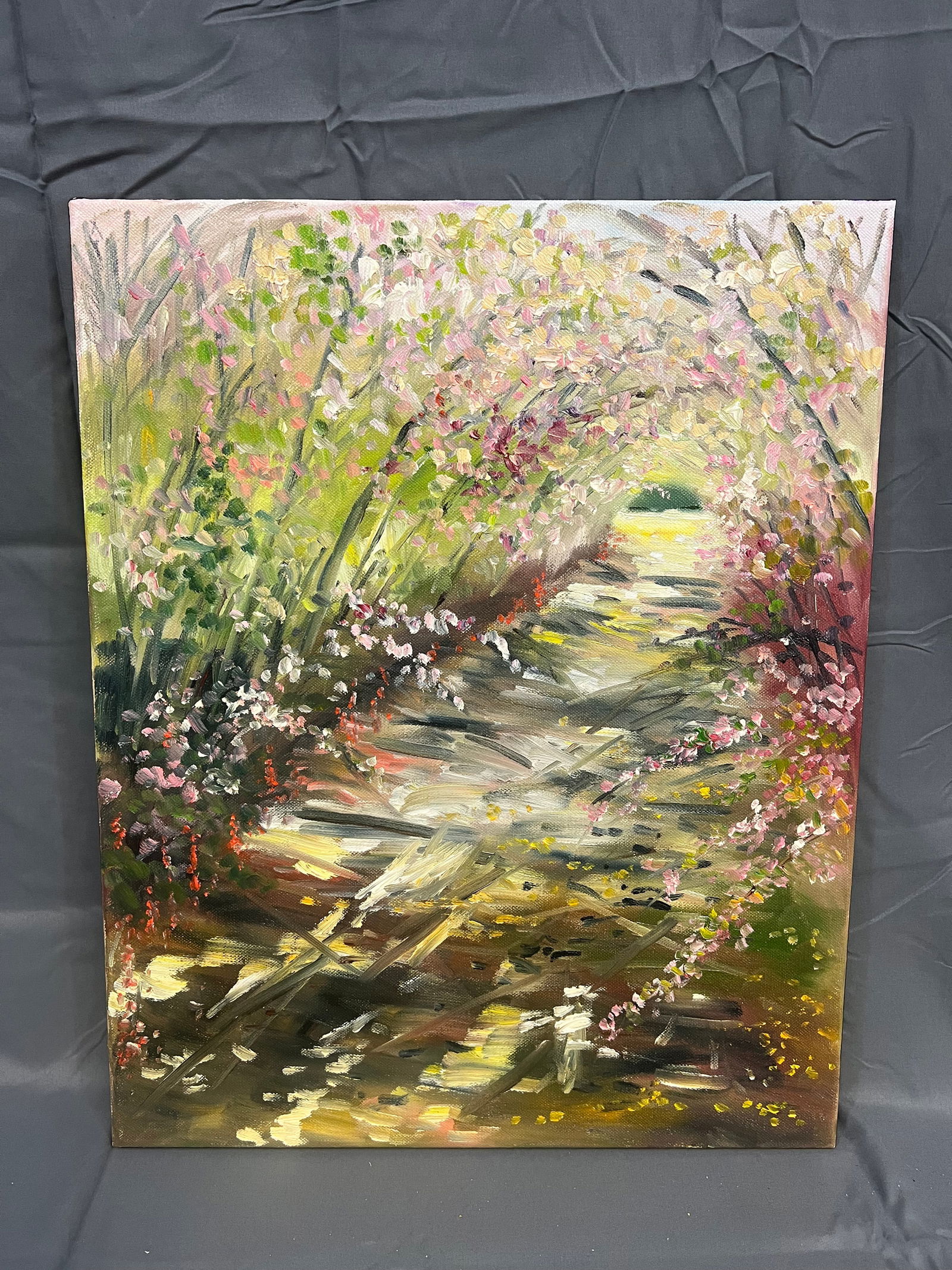 Signed John McDowell Williams Oil on Canvas â€œPath to the Other Gardenâ€: Signed John McDowell Williams Oil on Canvas â€œPath to the Other Gardenâ€. Has certificate of authenticity. No frame.