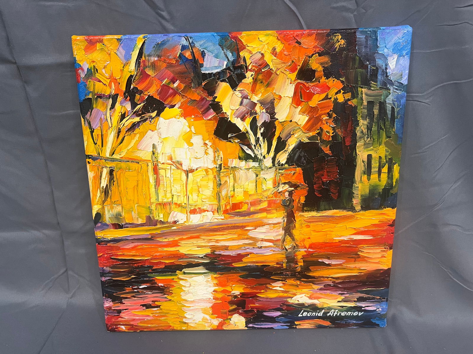 Signed Leonid Afremov Oil on Canvas â€œForgive Me #1â€: Signed Leonid Afremov Oil on Canvas â€œForgive Me #1â€. No frame