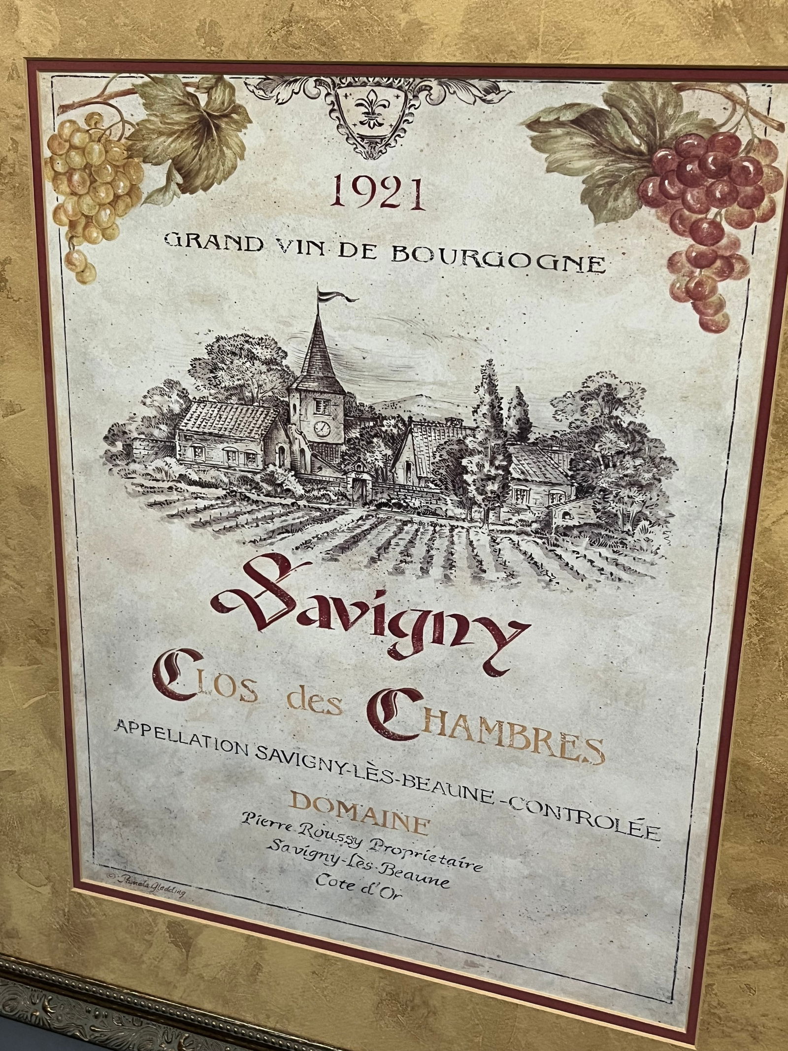 Signed Pamela Gladding "Savigny" Print - 3