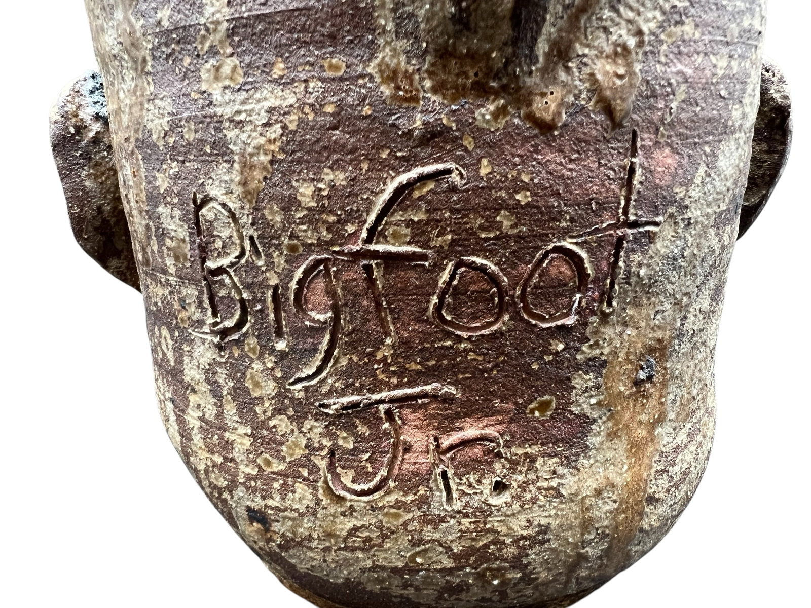 Signed Cornbread #32 Pottery Face Jug - 10