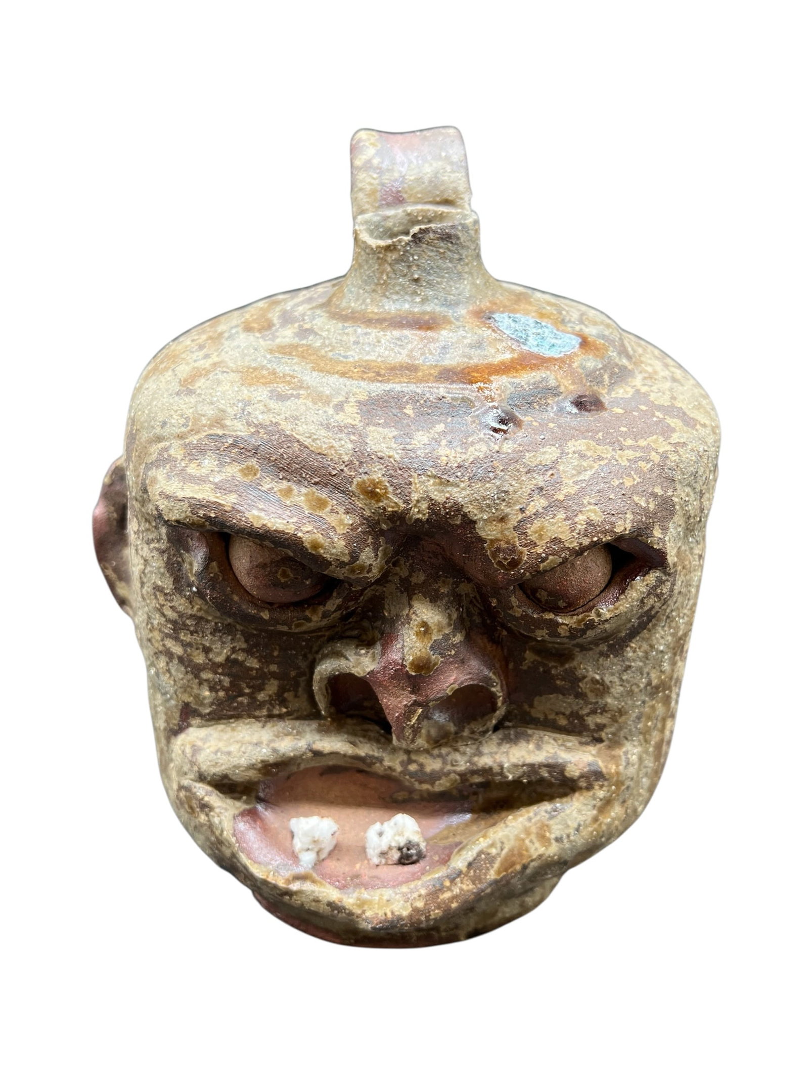 Signed Cornbread #32 Pottery Face Jug (1 of 11)
