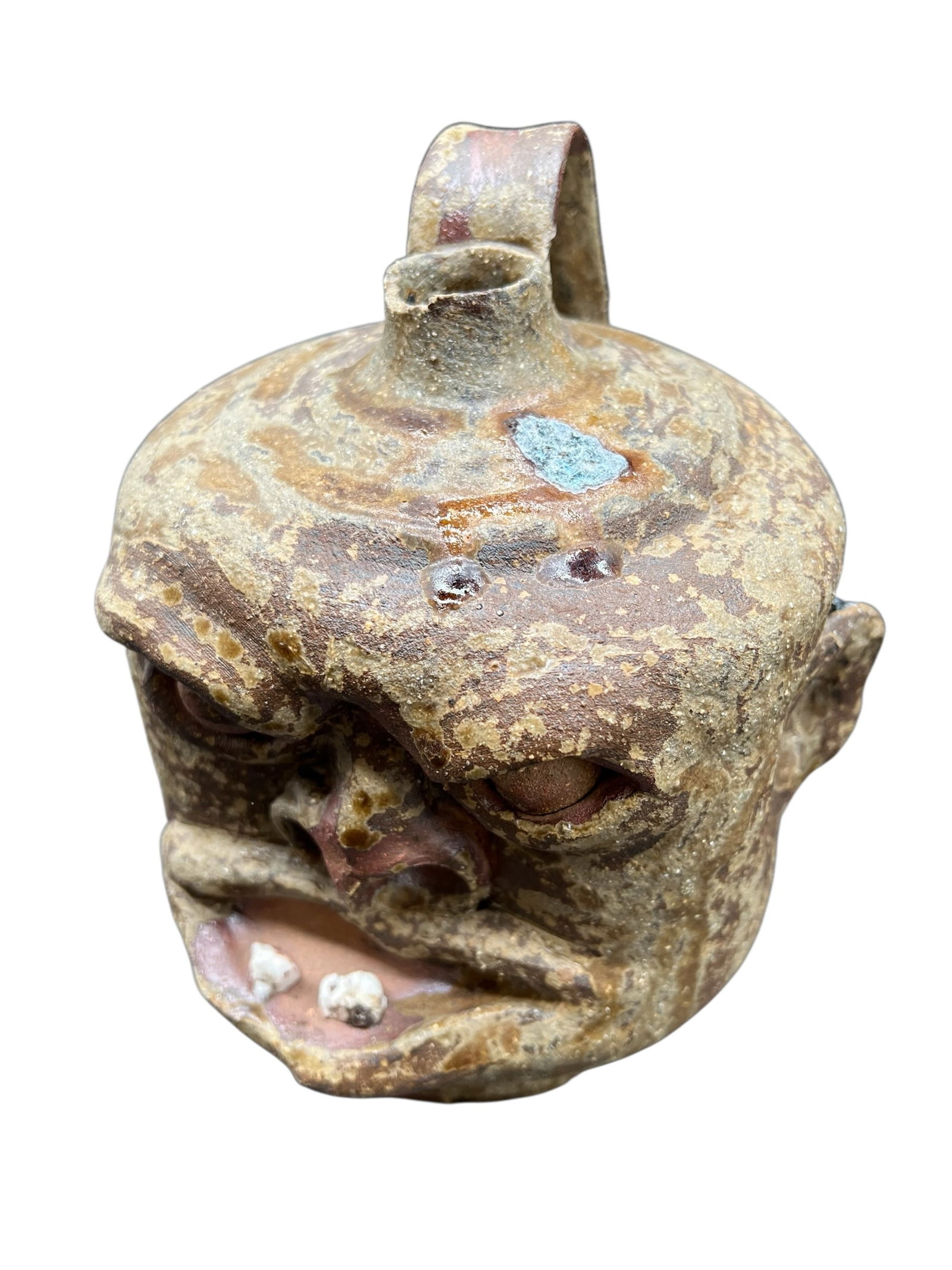 Signed Cornbread #32 Pottery Face Jug - 2