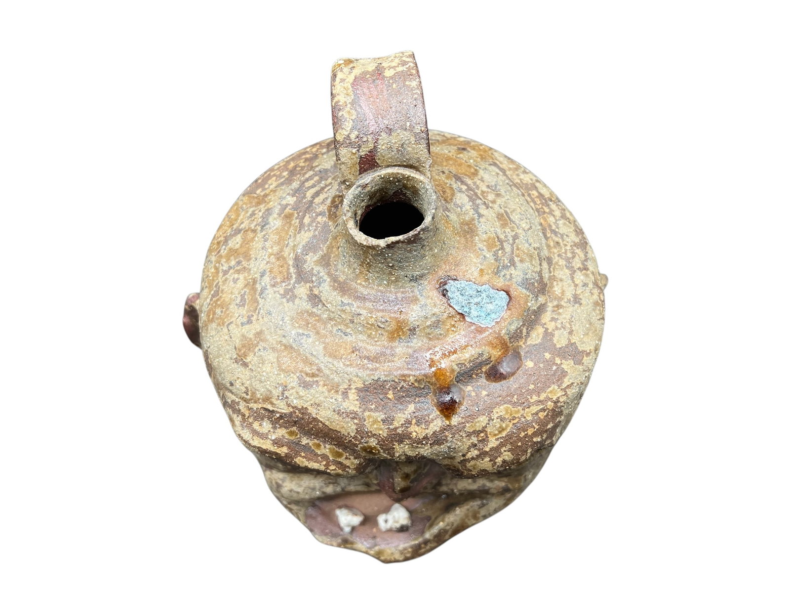 Signed Cornbread #32 Pottery Face Jug - 3