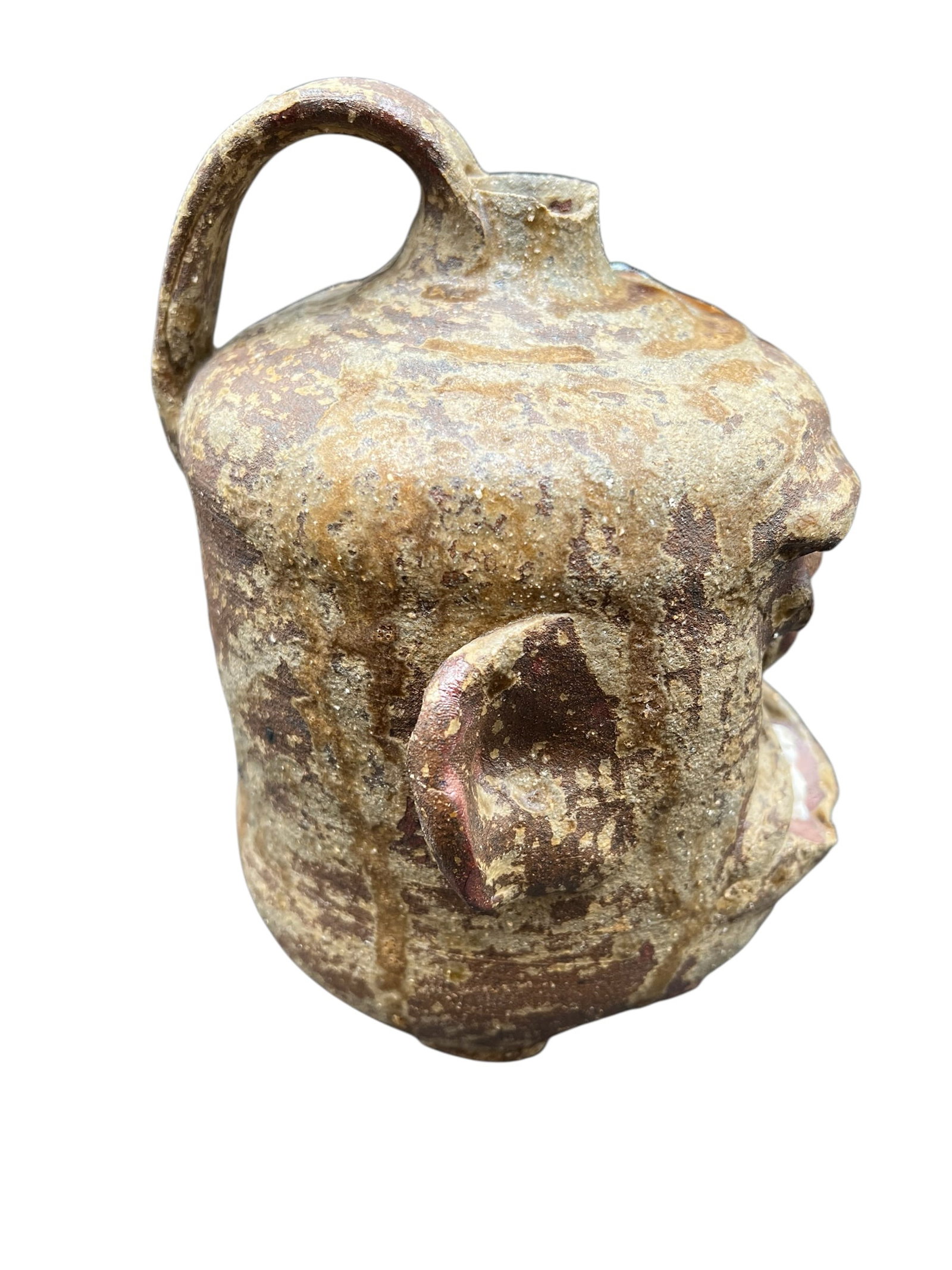 Signed Cornbread #32 Pottery Face Jug - 6