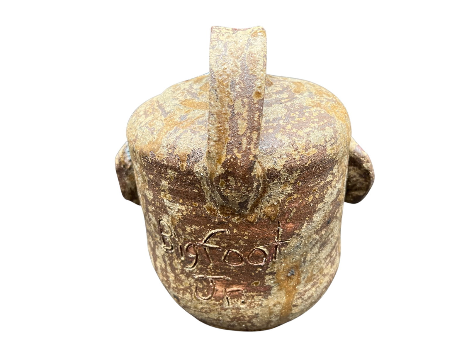 Signed Cornbread #32 Pottery Face Jug - 9