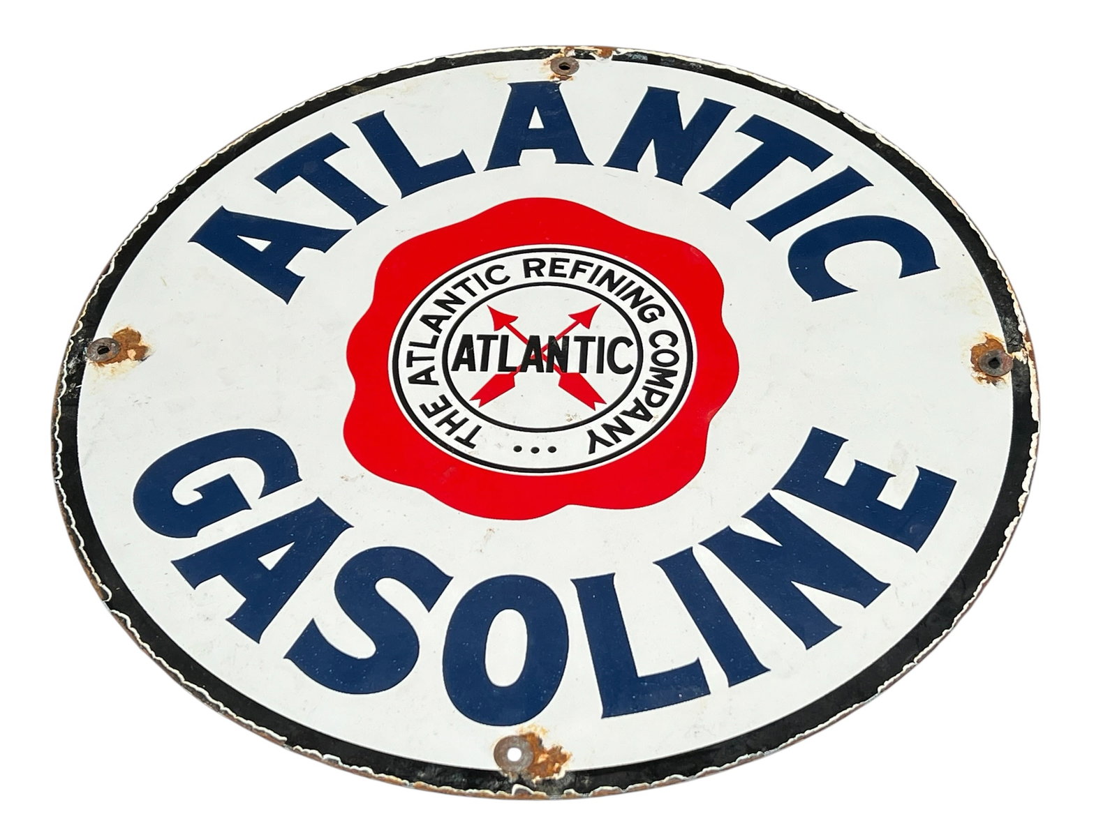 Atlantic Gasoline Porcelain Advertising Sign (1 of 3)