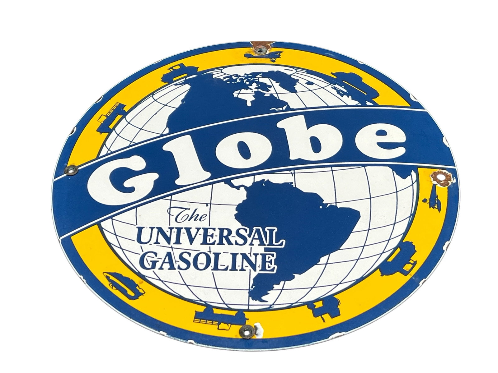 Globe Gasoline Porcelain Advertising Sign (1 of 3)