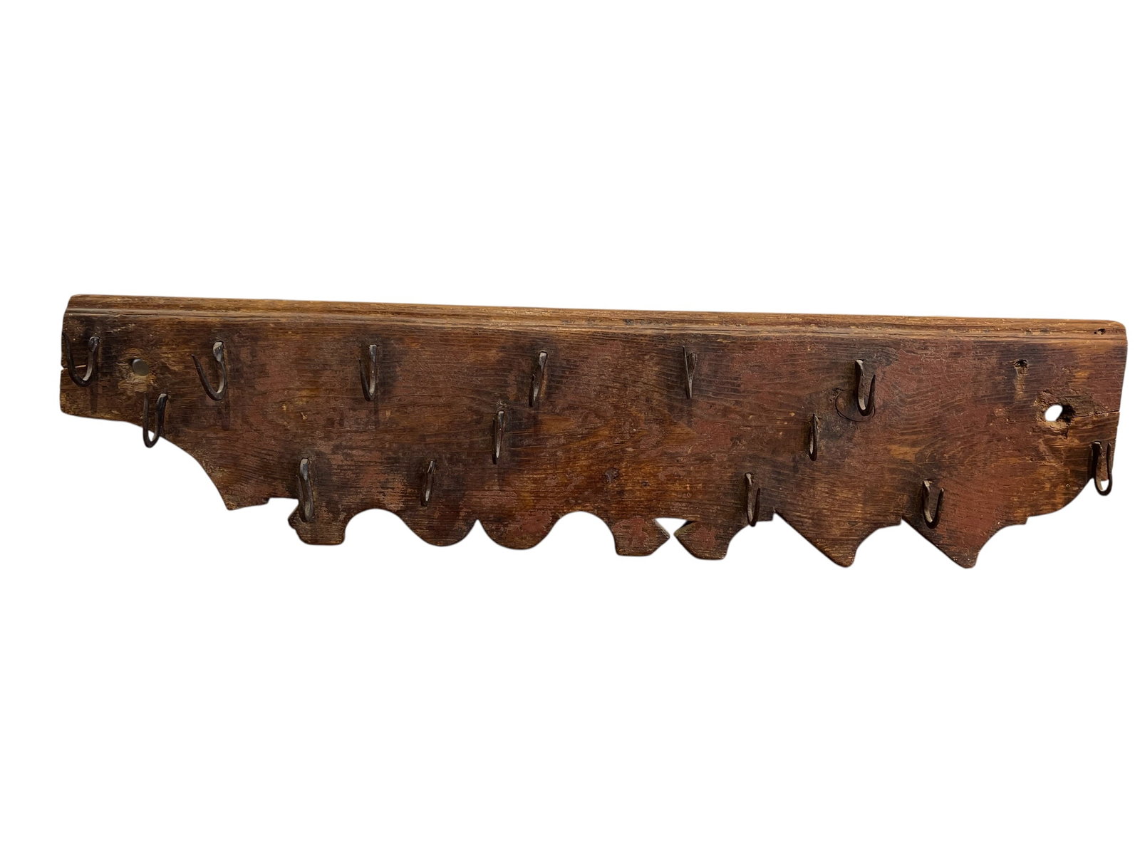 Decorative Wooden Rack with Multiple Hooks (1 of 6)