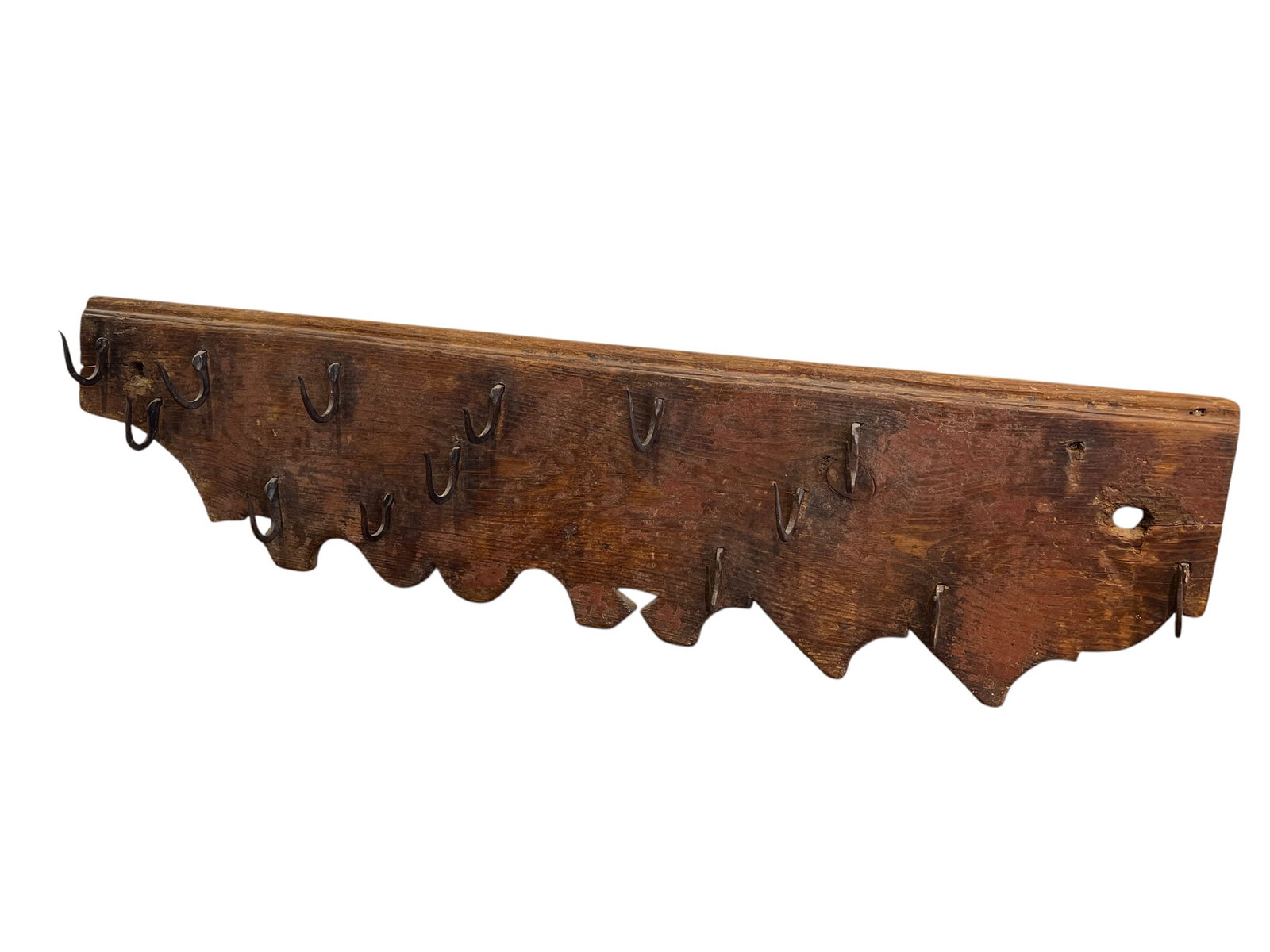 Early Wooden Rack with Multiple Hooks - 2