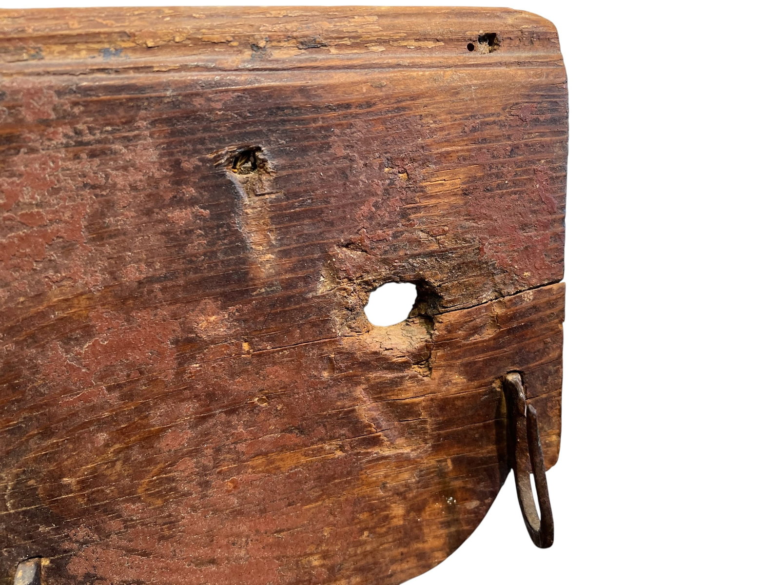 Early Wooden Rack with Multiple Hooks - 5