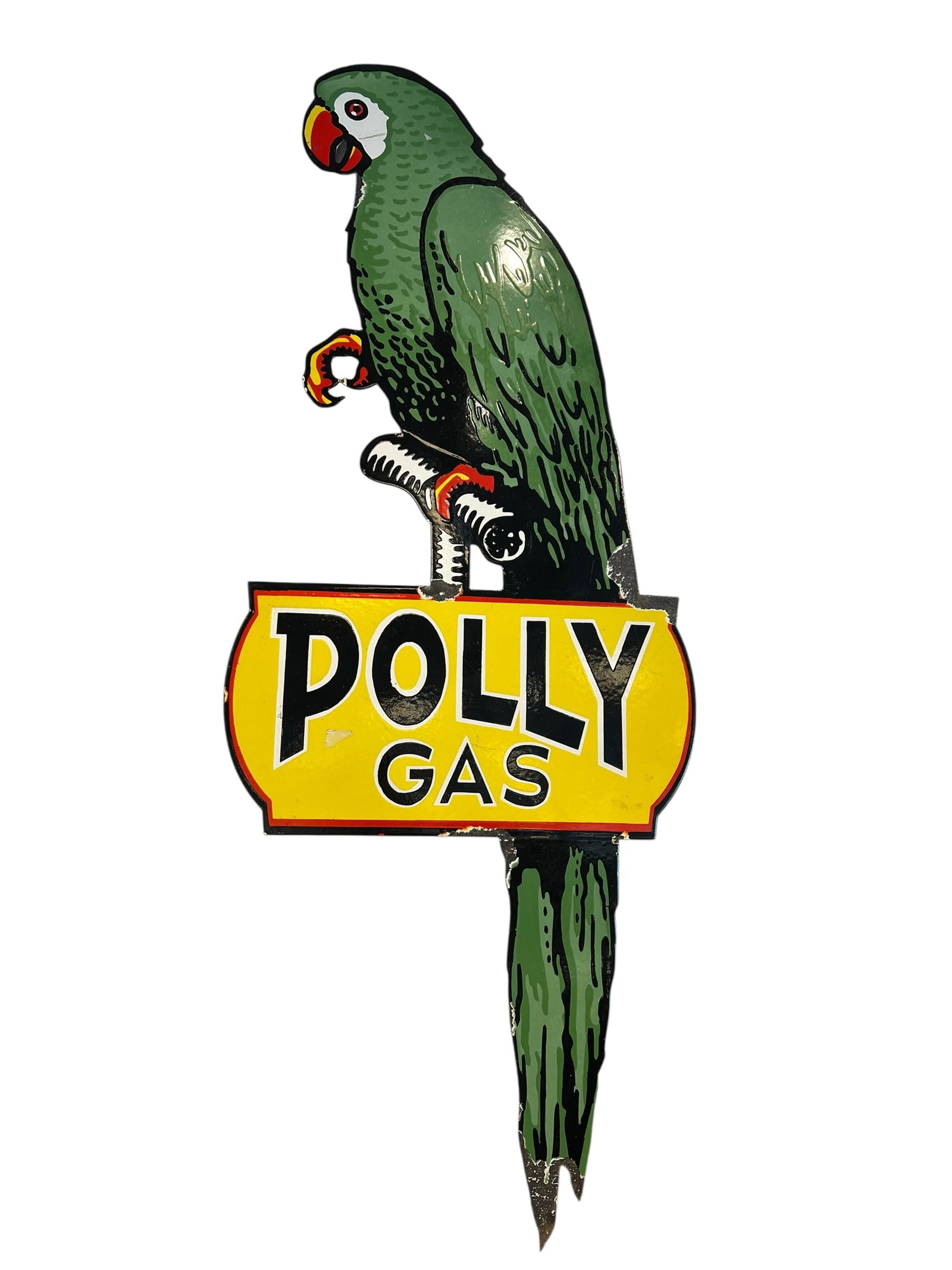 Polly Gas Hinged Porcelain Advertising Sign (1 of 6)