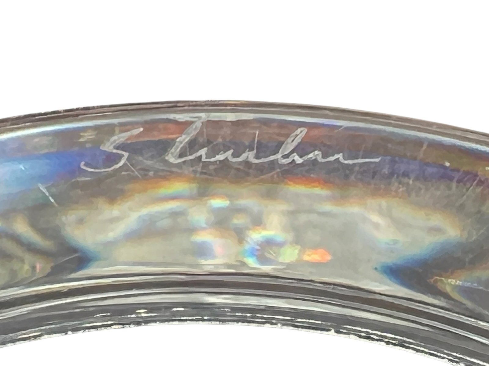 Signed Steuben Glass Pitcher - 3