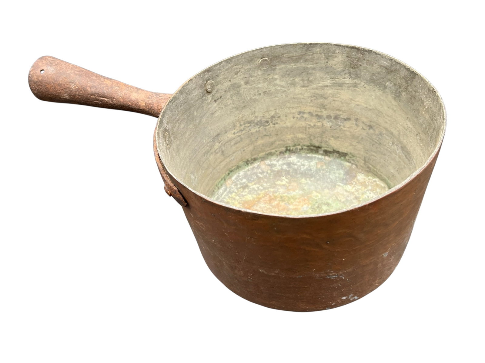 Vintage Copper Pot with Wooden Handle (1 of 5)