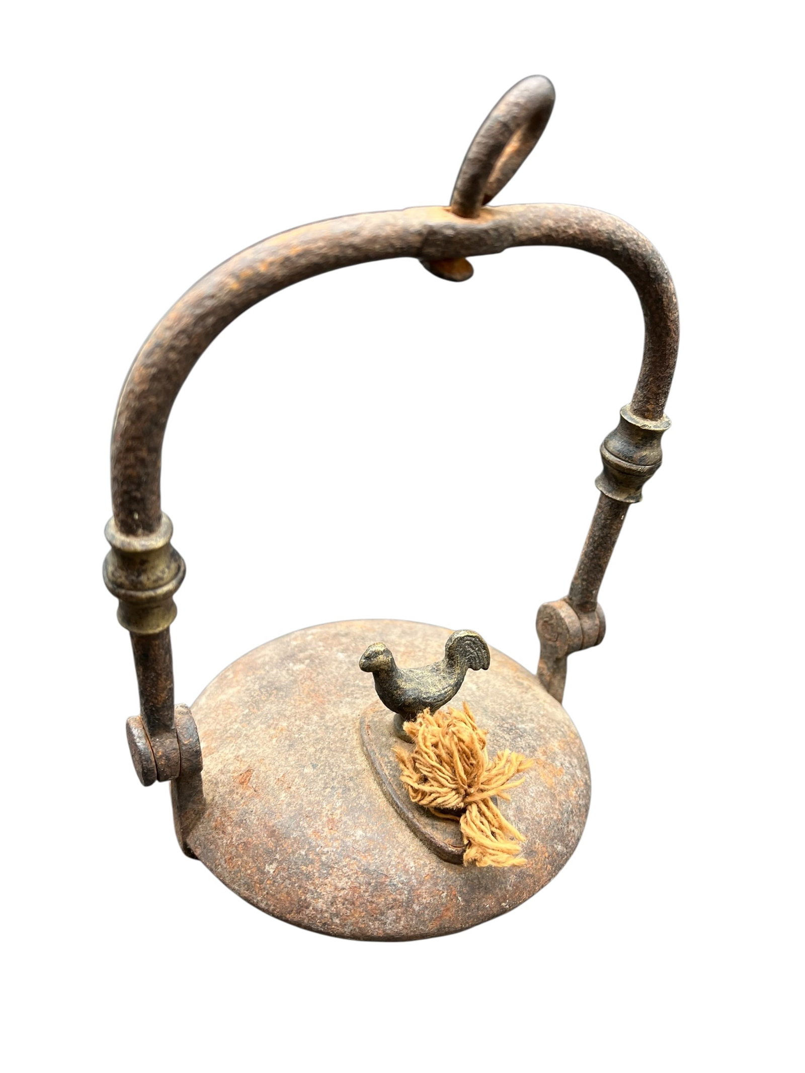 Hand Forged Iron Betty Lamp: Hand Forged Iron Betty Lamp. Possibly mining lamp