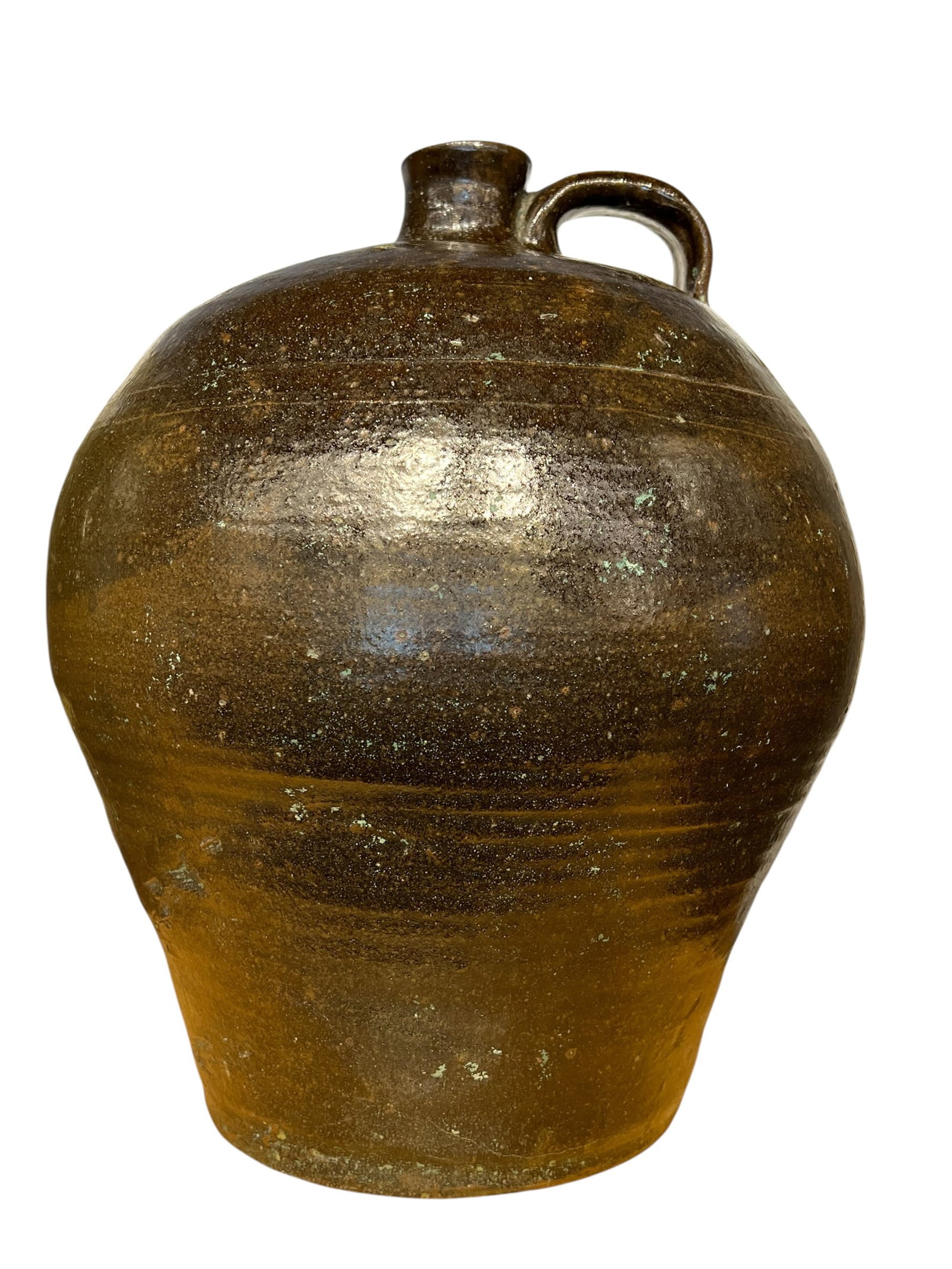 Pottersville SC 1840’s Ovoid Shape Pottery Jug: Pottersville SC 1840’s Ovoid Shape Pottery Jug. Single handle