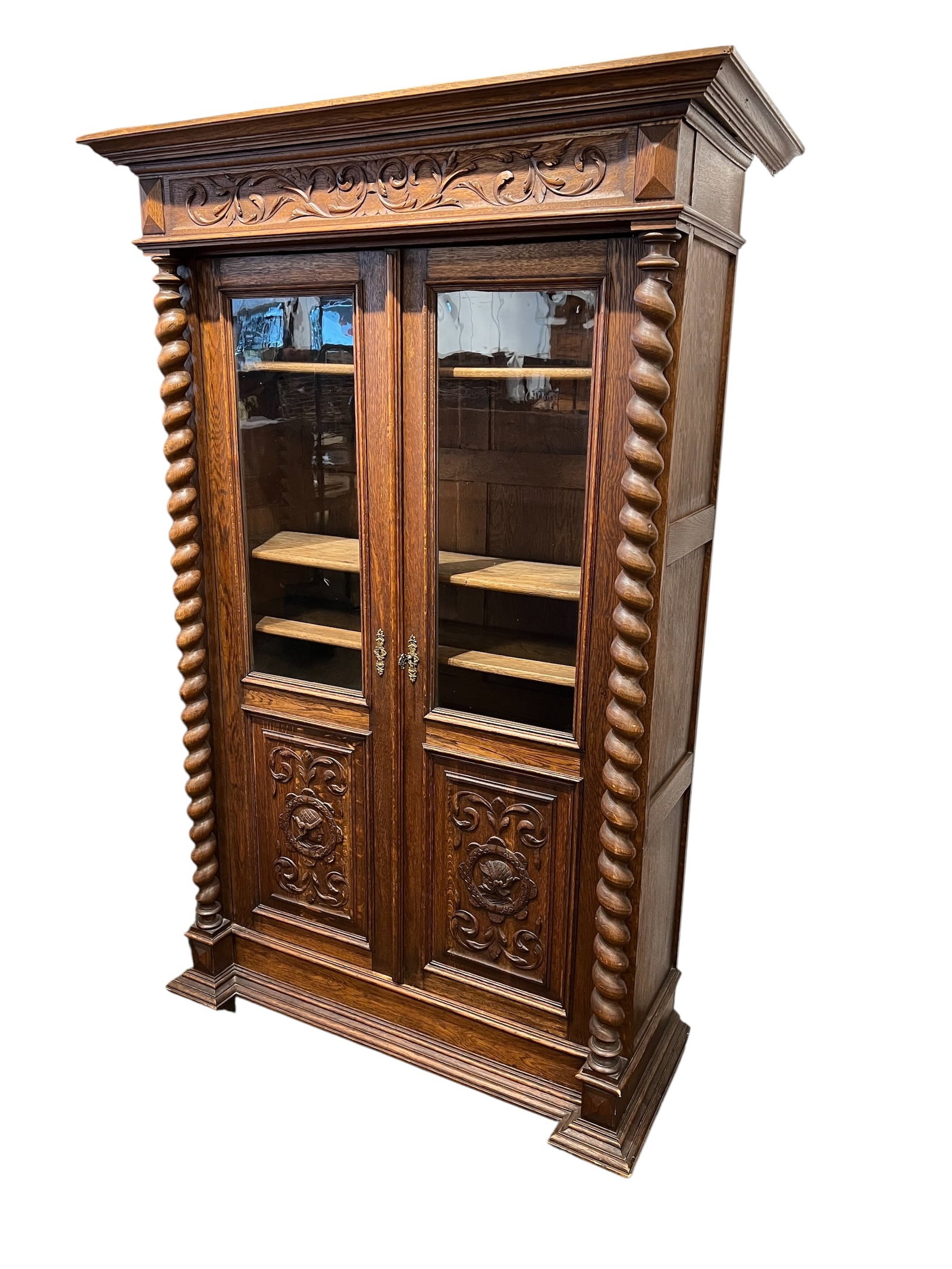 French Renaissance Oak Bookcase (1 of 6)