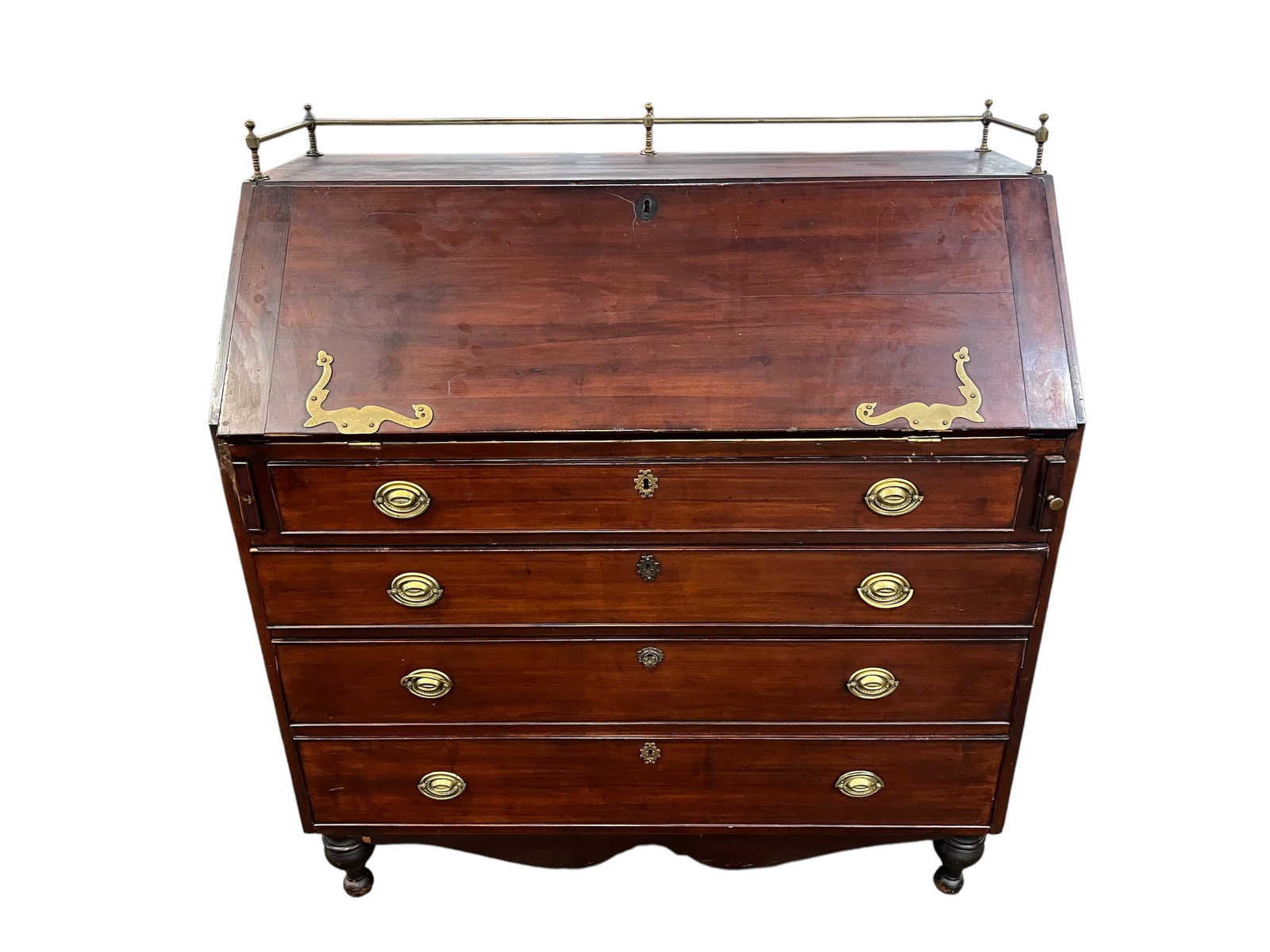 English Georgian Mahogany Slant-Front Desk (1 of 6)