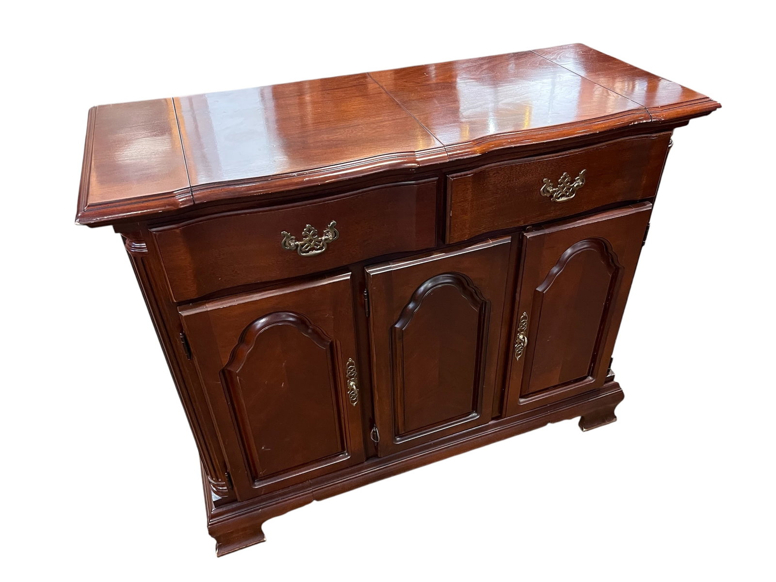 Cherry Lexington Flip Top Bar Server - 2