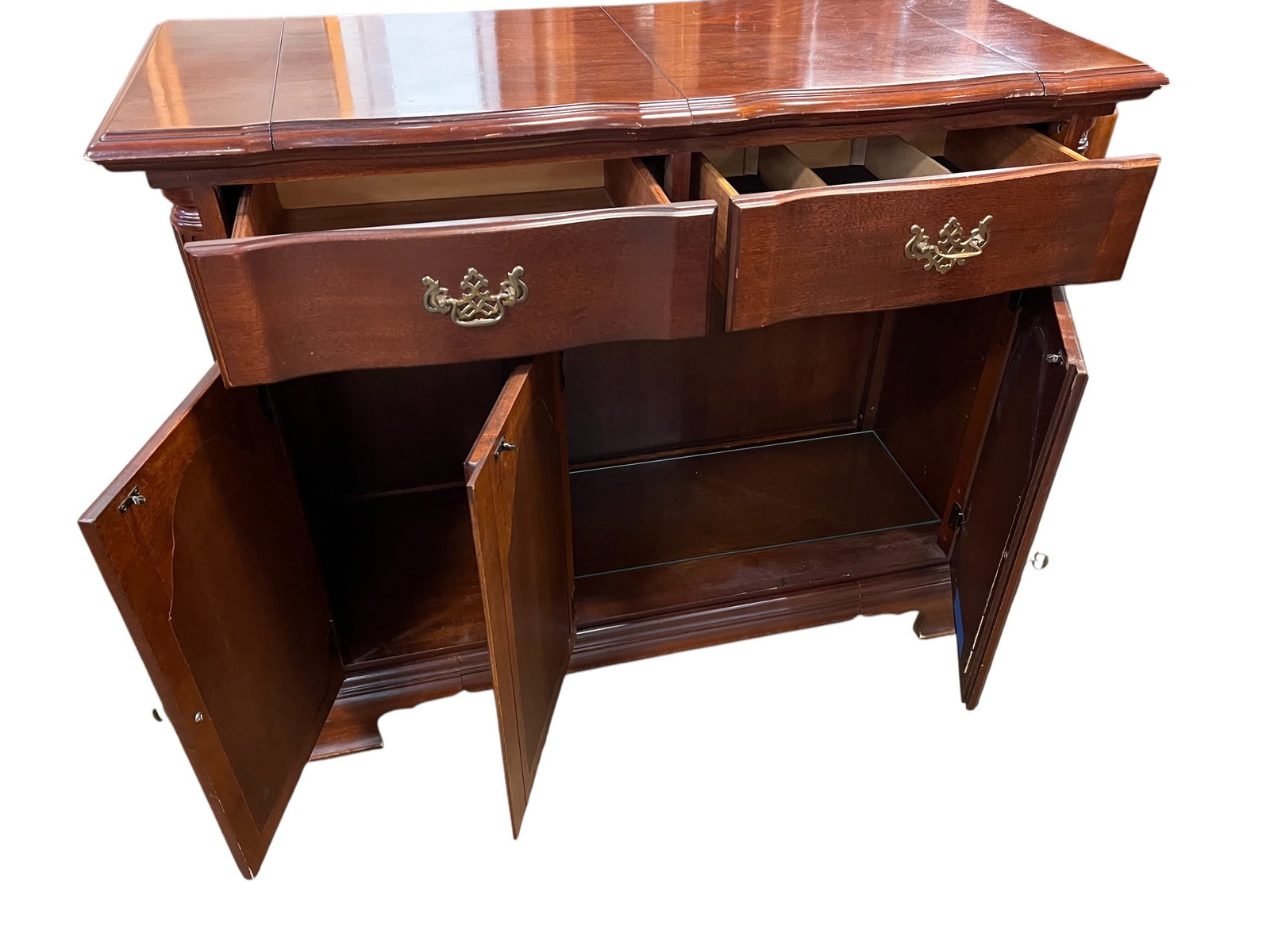 Cherry Lexington Flip Top Bar Server - 3