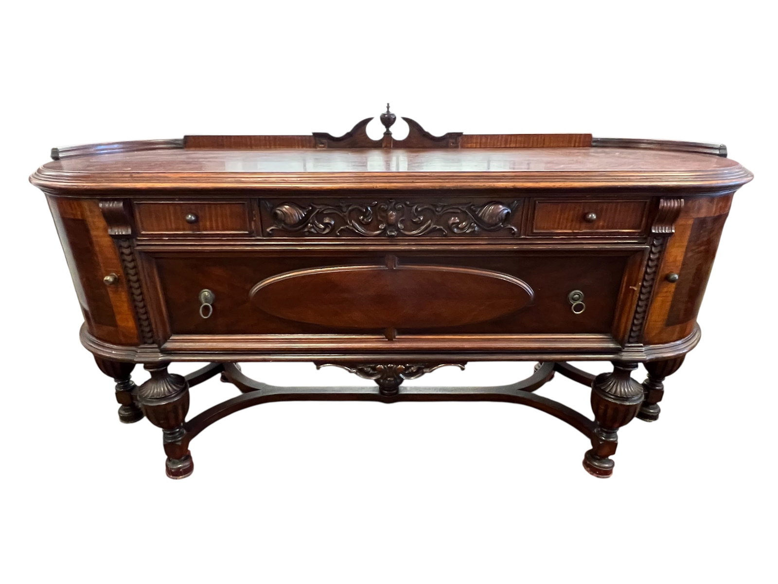 Jacobean Style Walnut Sideboard Buffet (1 of 8)
