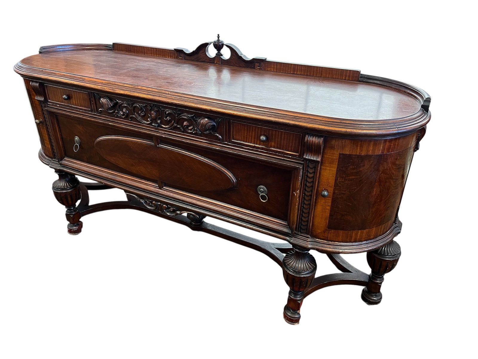 Jacobean Style Walnut Sideboard Buffet - 2