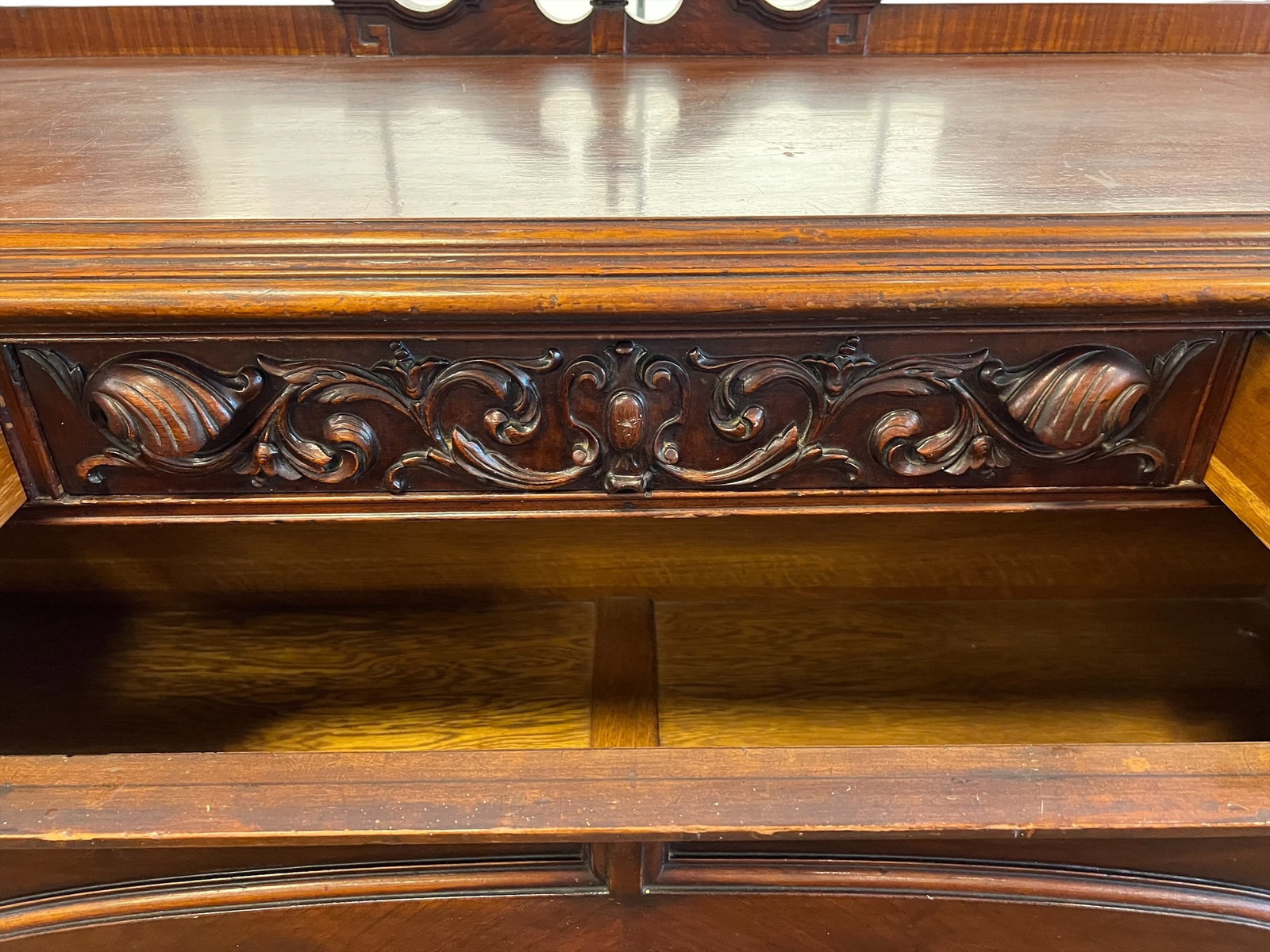 Jacobean Style Walnut Sideboard Buffet - 5
