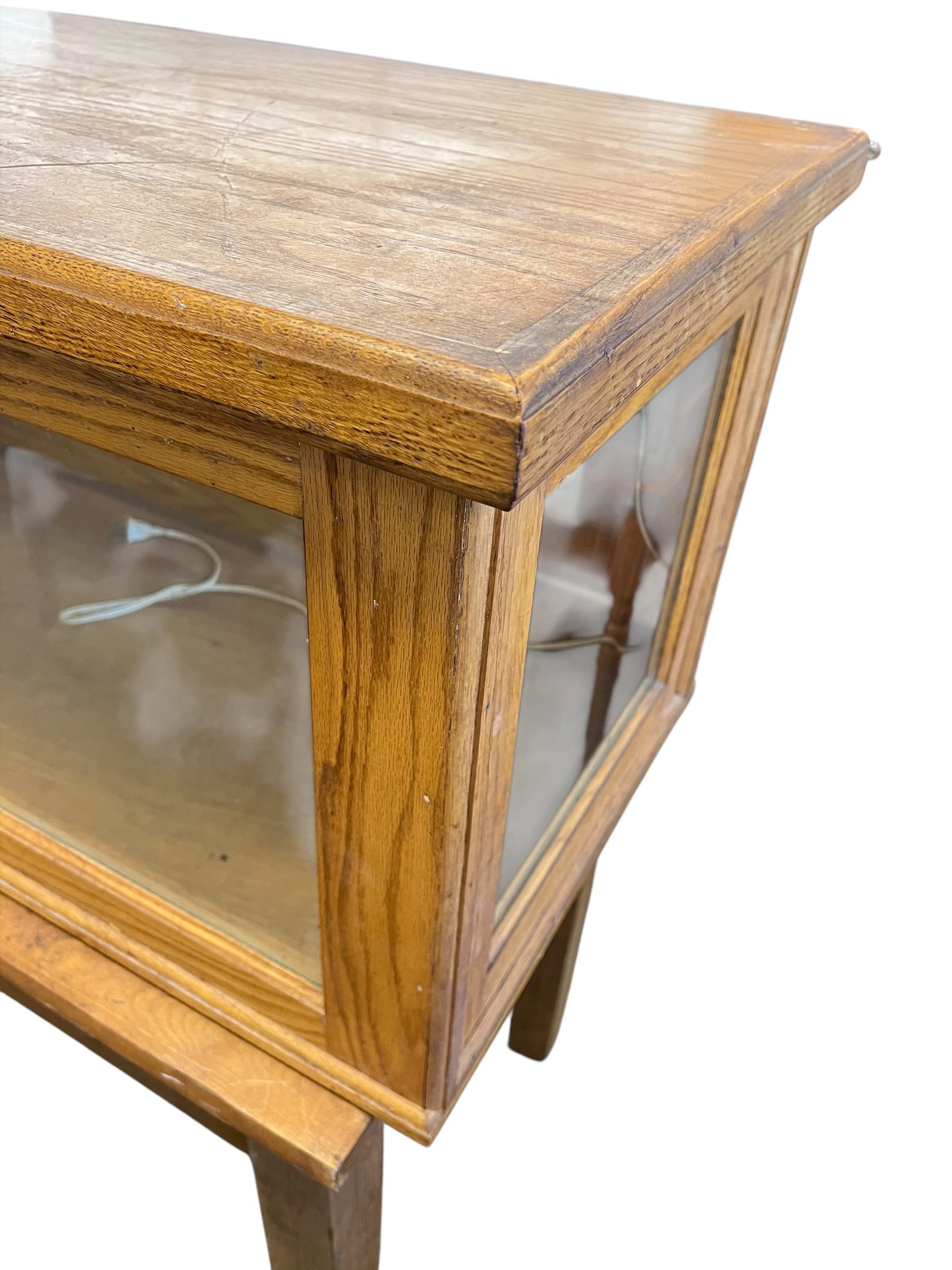 Antique Oak Display Case - 2