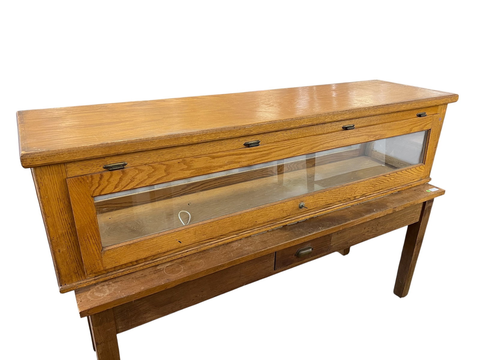 Antique Oak Display Case - 3