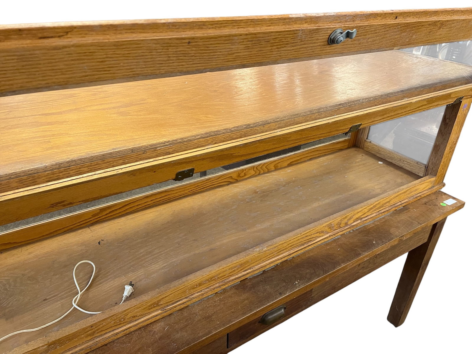 Antique Oak Display Case - 4