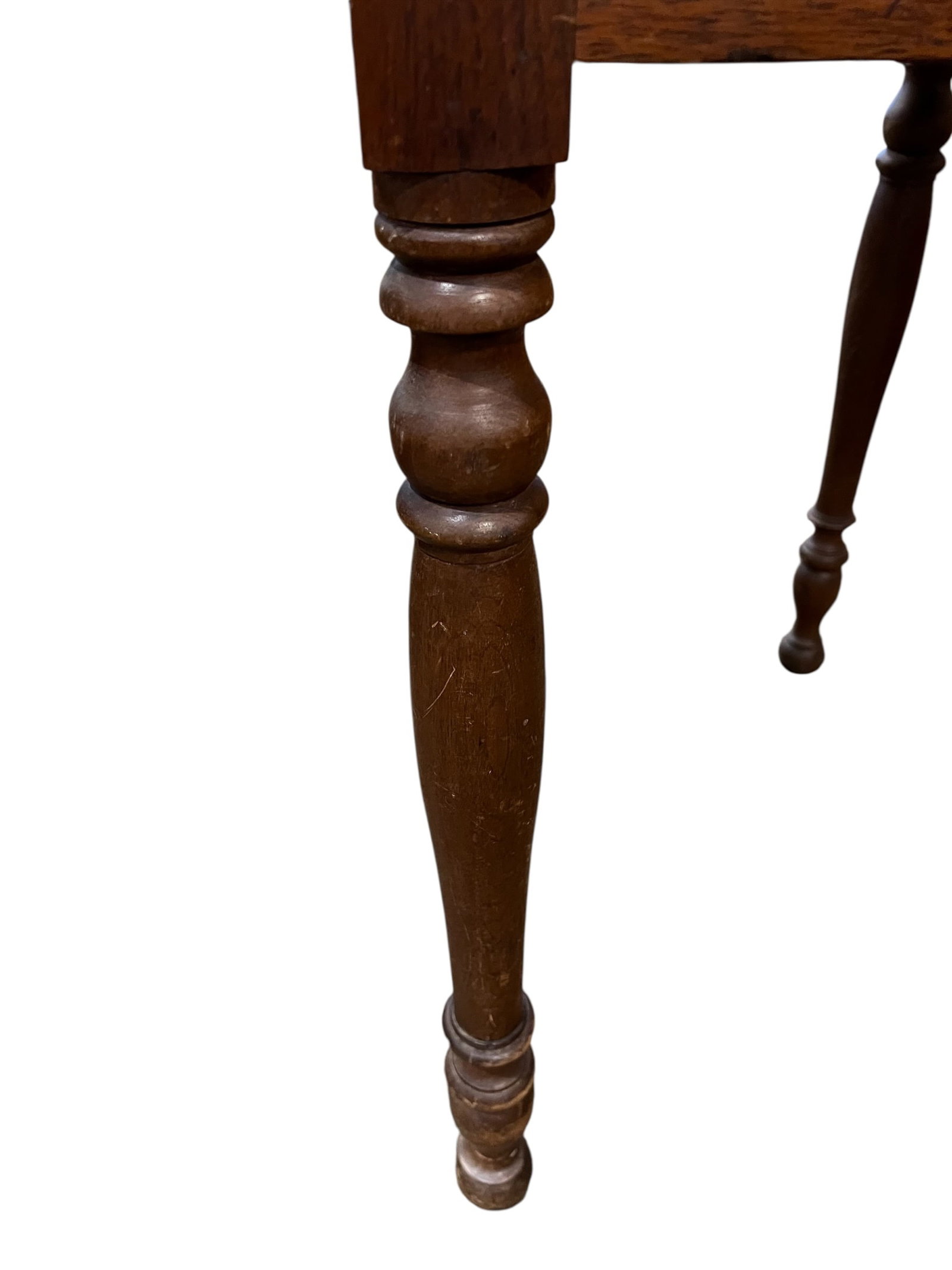 Early Walnut 1 Drawer Dropleaf Stand - 6