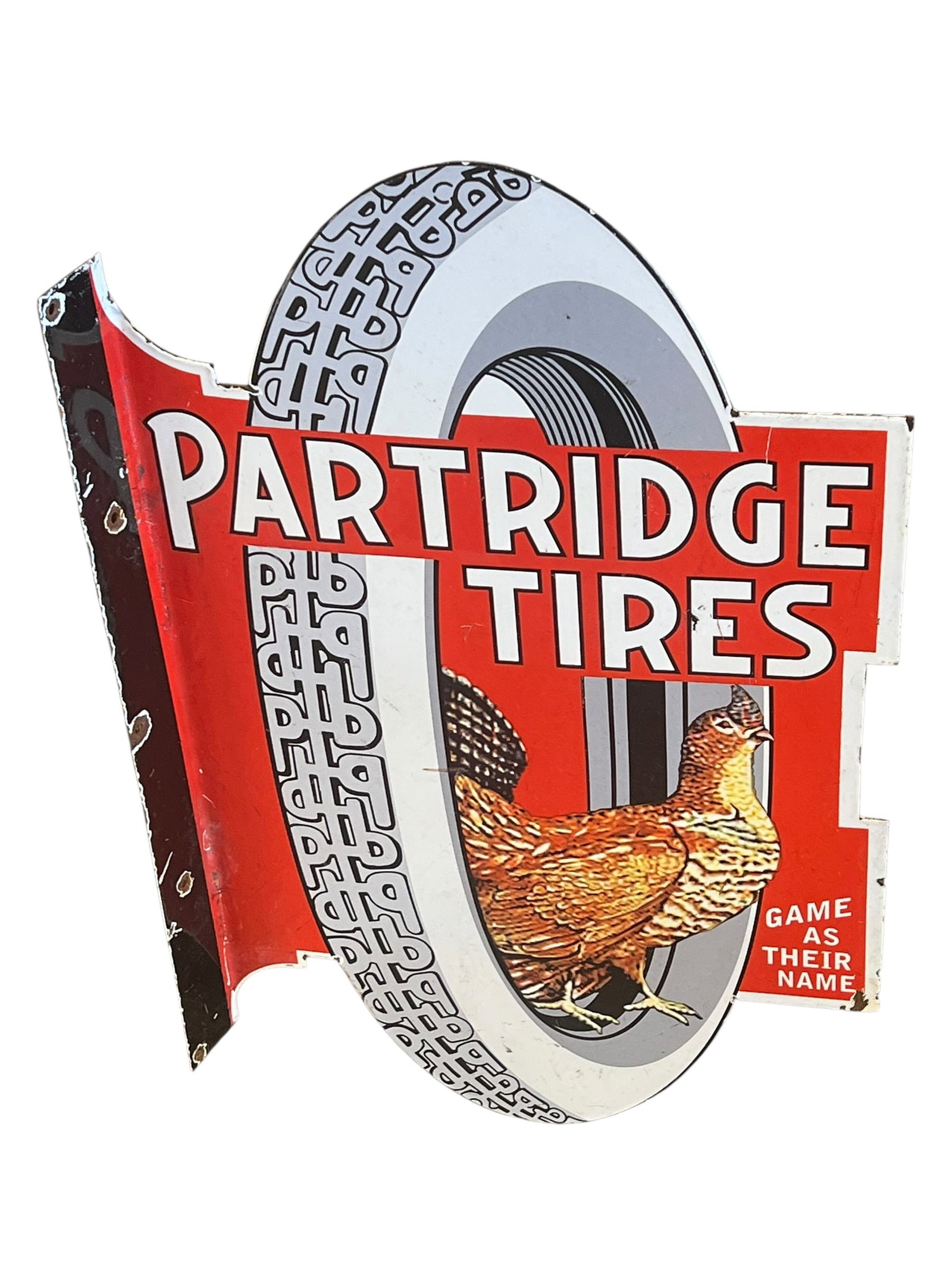 Partridge Tires Porcelain Advertising Sign (1 of 4)
