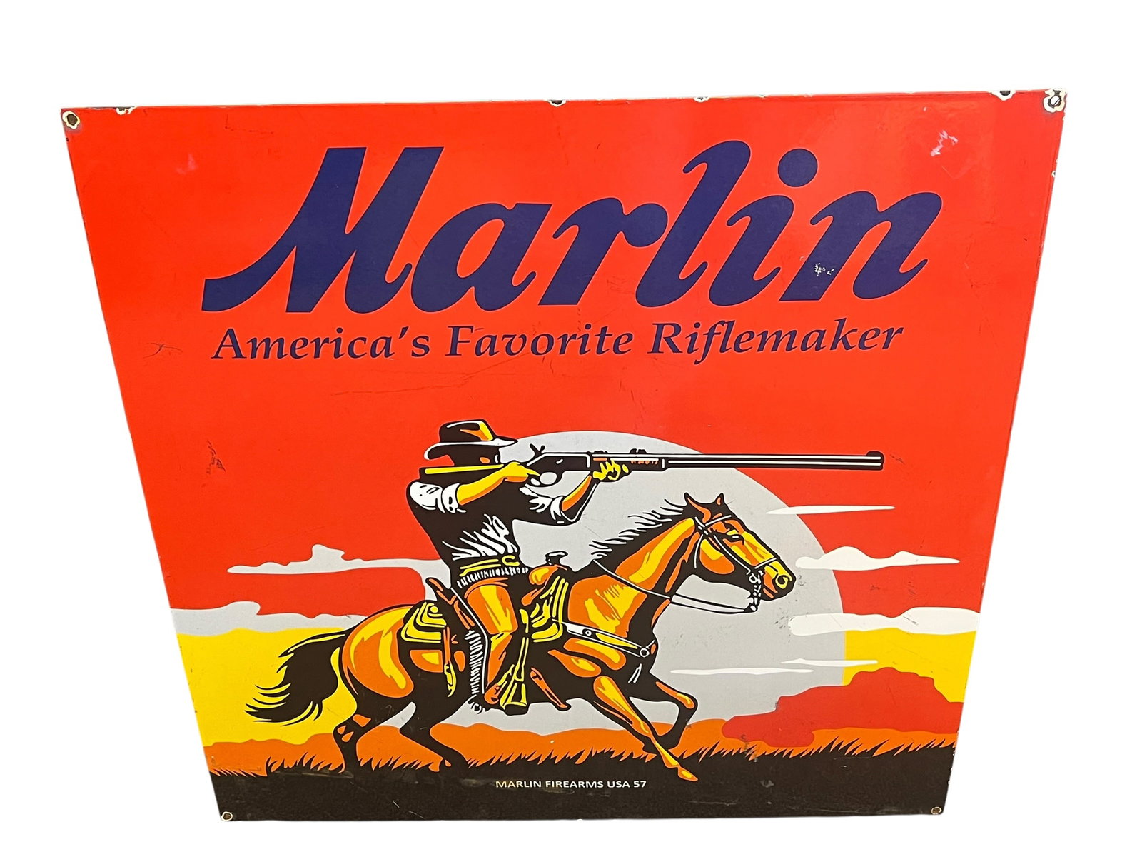 Marlin Porcelain Advertising Sign (1 of 3)