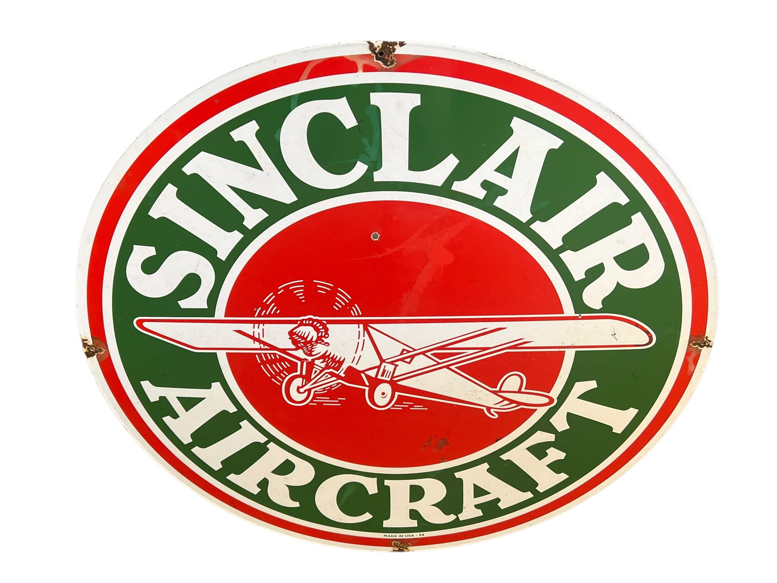 Sinclair Porcelain Double Sided Advertising Sign (1 of 3)