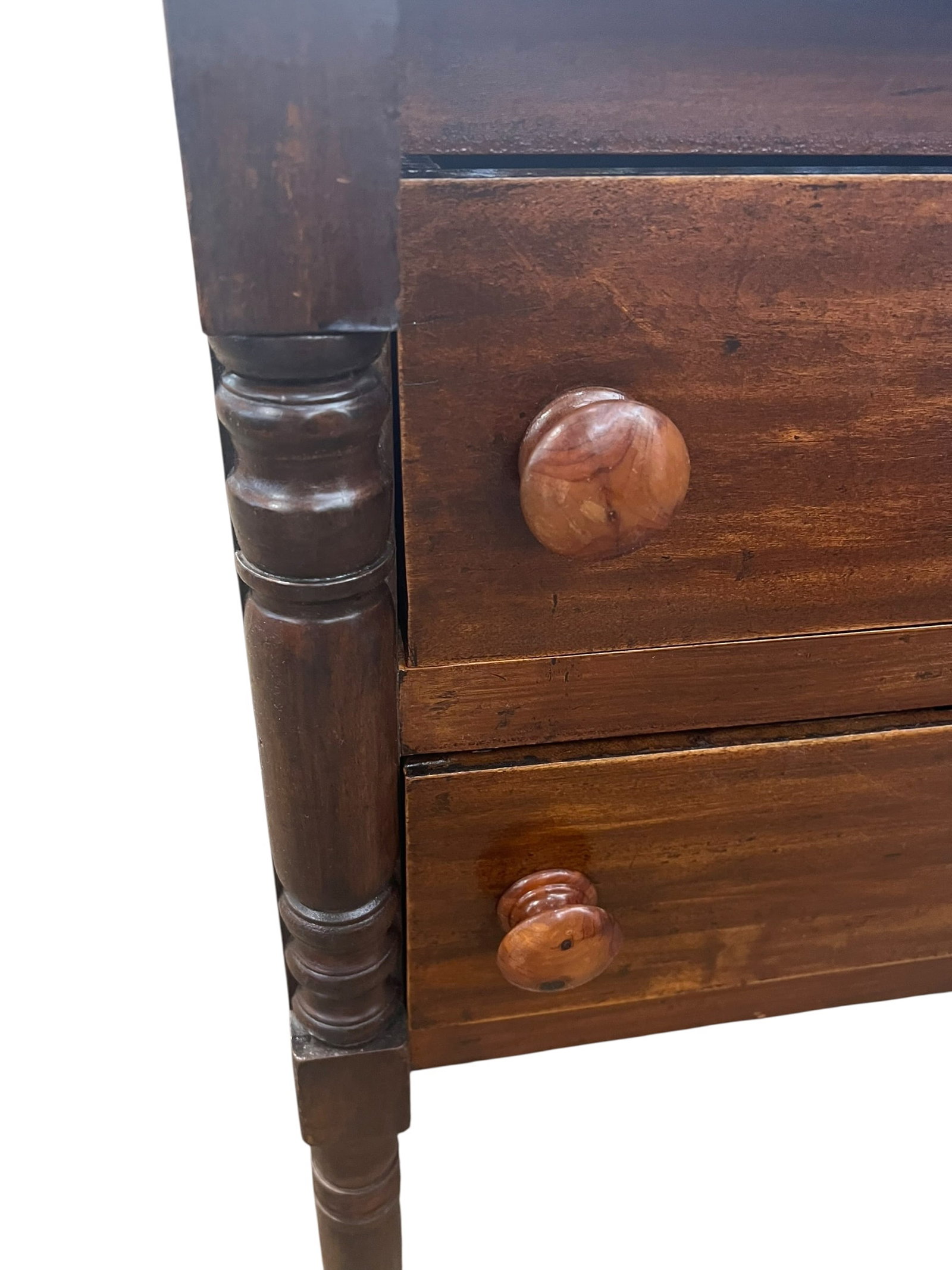 Mahogany 2 drawer stand side table - 3