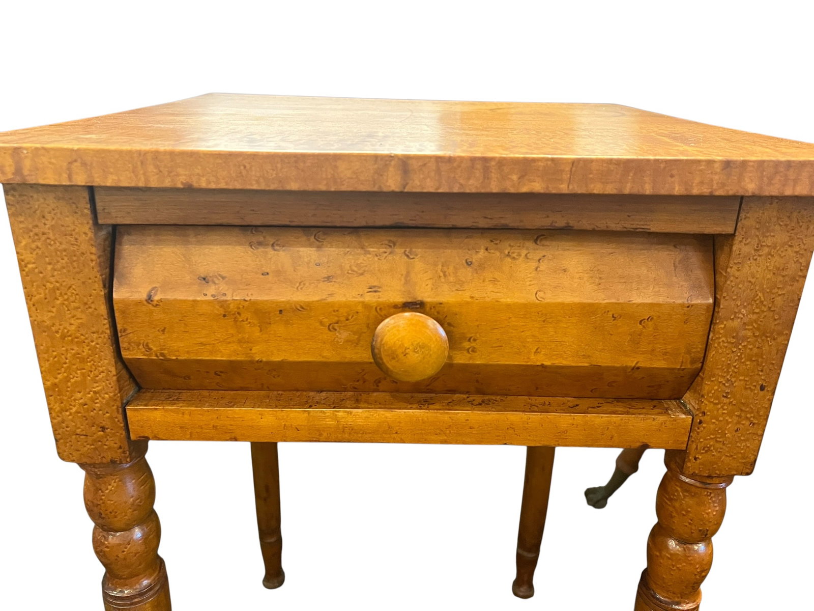 Birds Eye Maple Side Table - 4