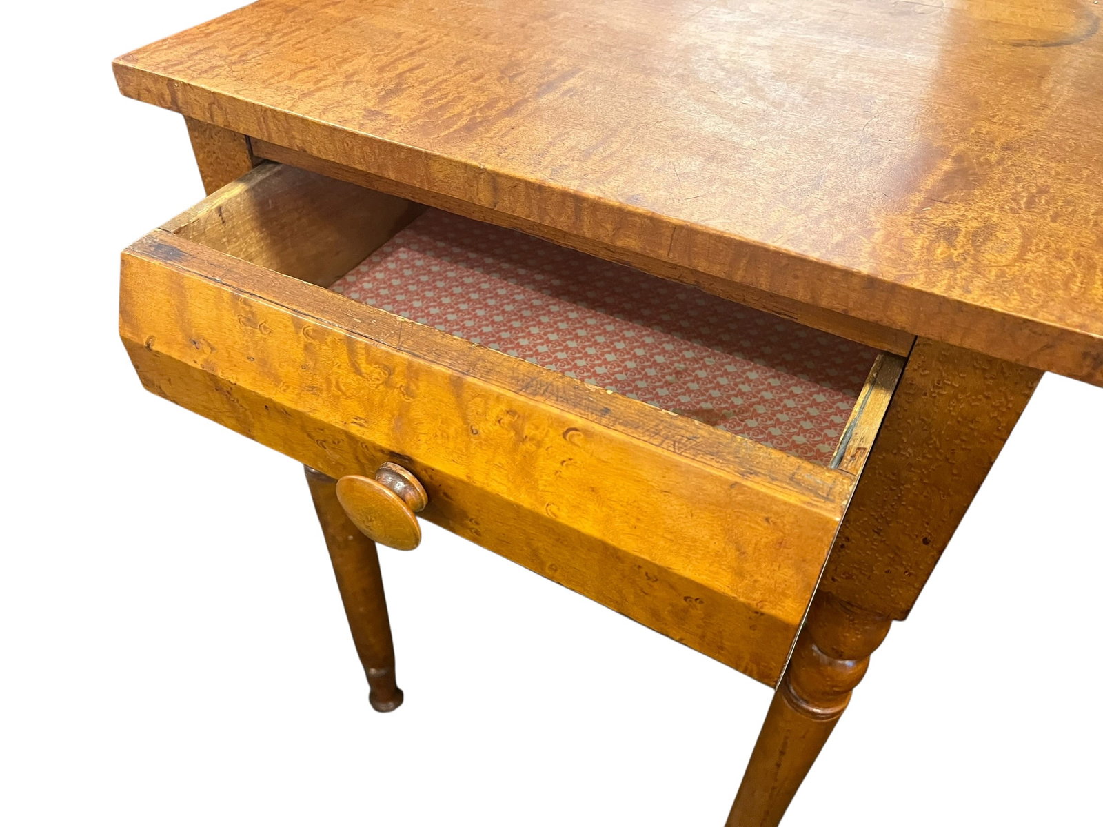 Birds Eye Maple Side Table - 6