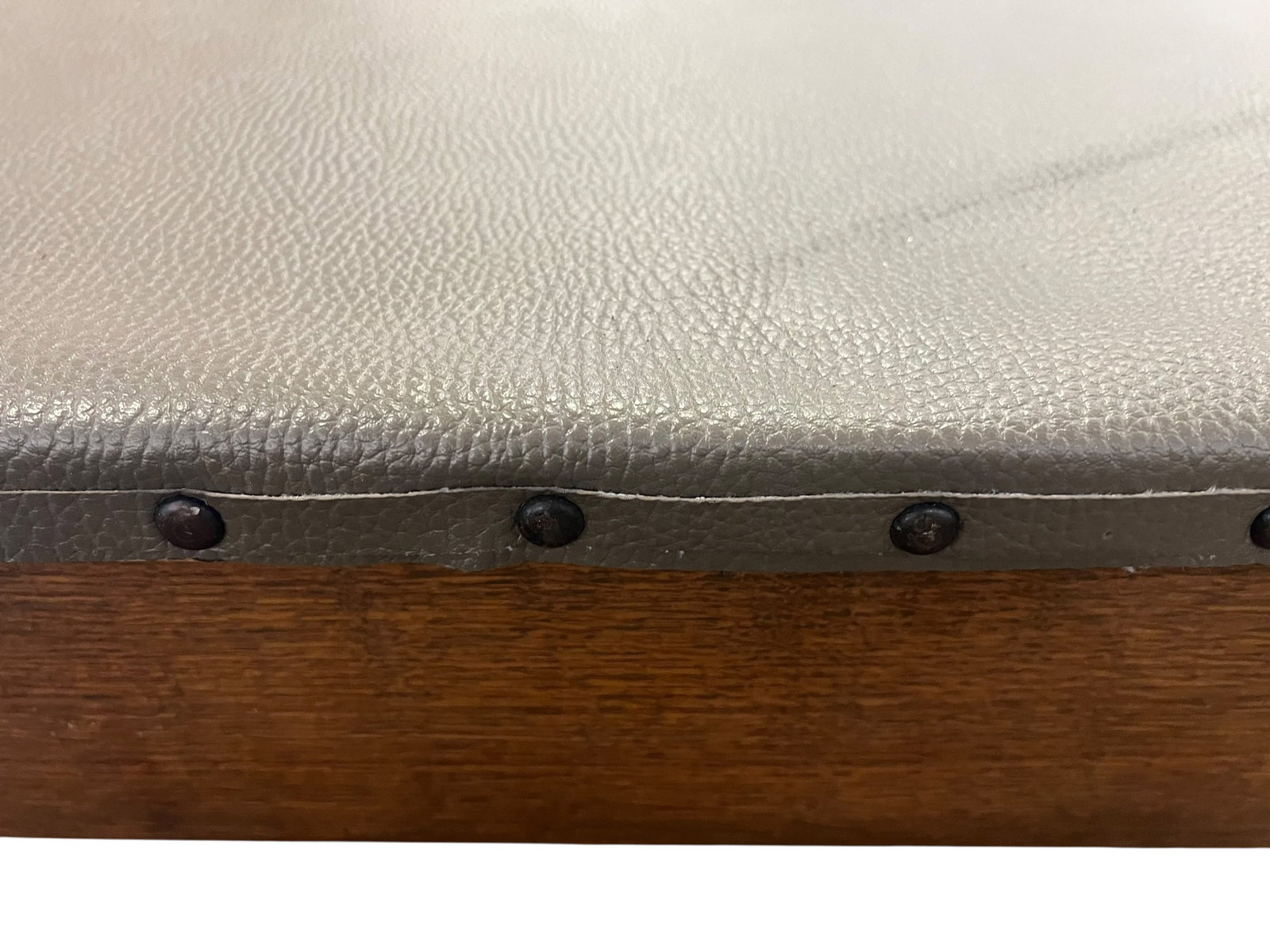 Mission Oak leather top library table - 6