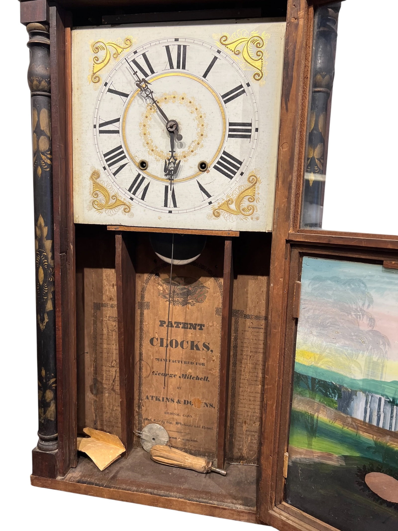 Reverse Painted Clock - 6