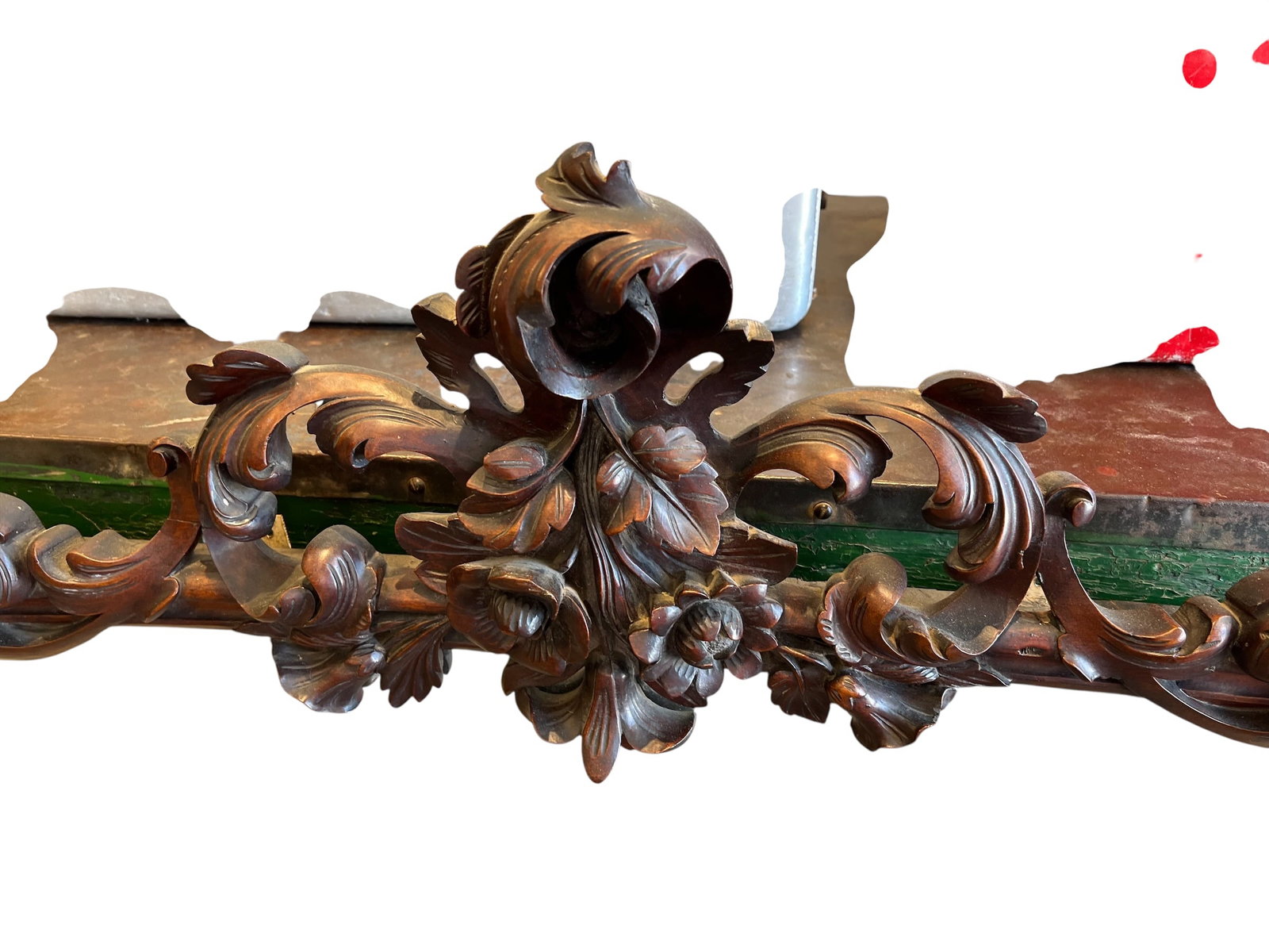 Walnut victorian mirror - 2