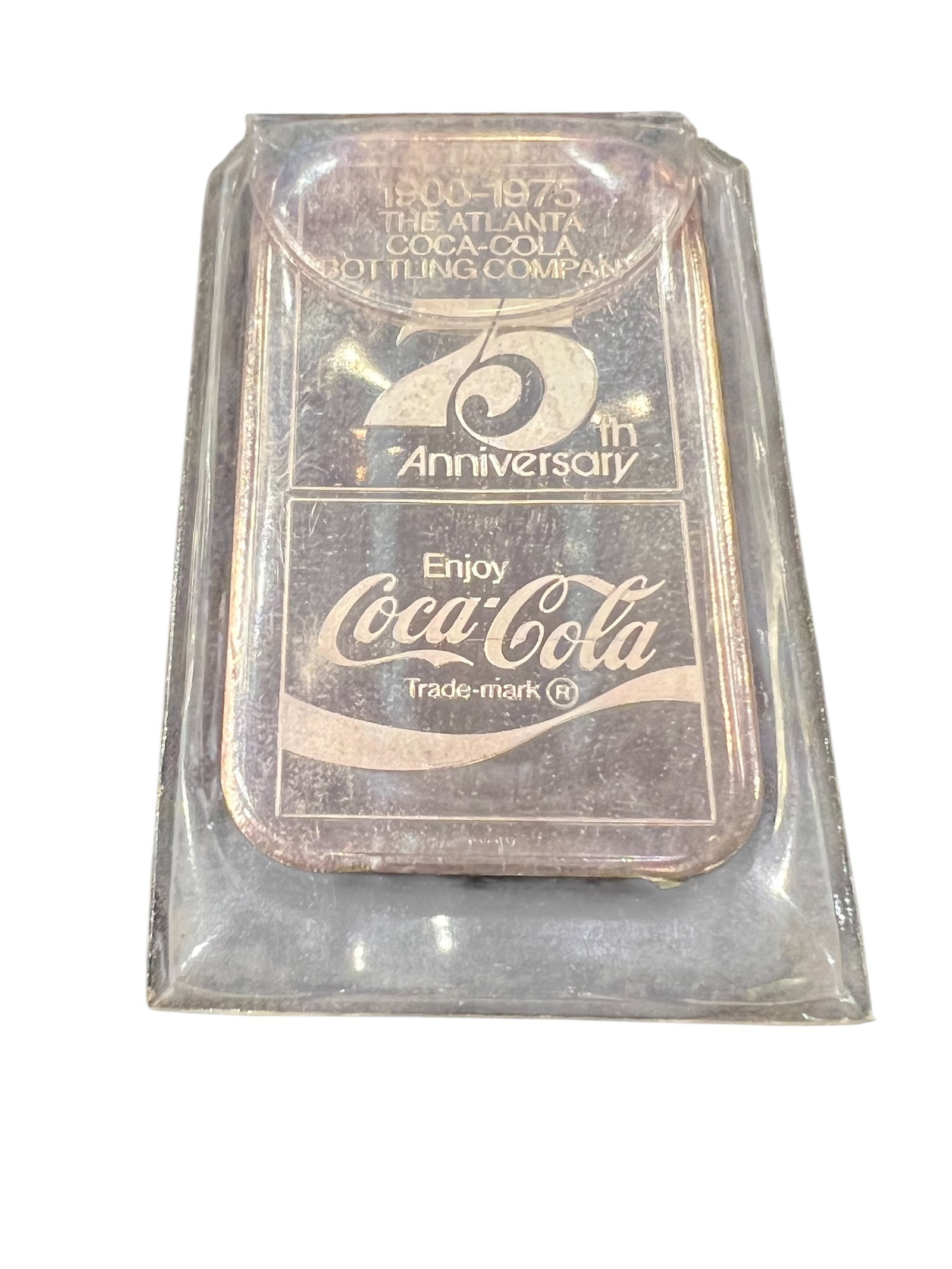1900 - 1975 75th Anniversary Coca Cola Silver Bar (1 of 2)