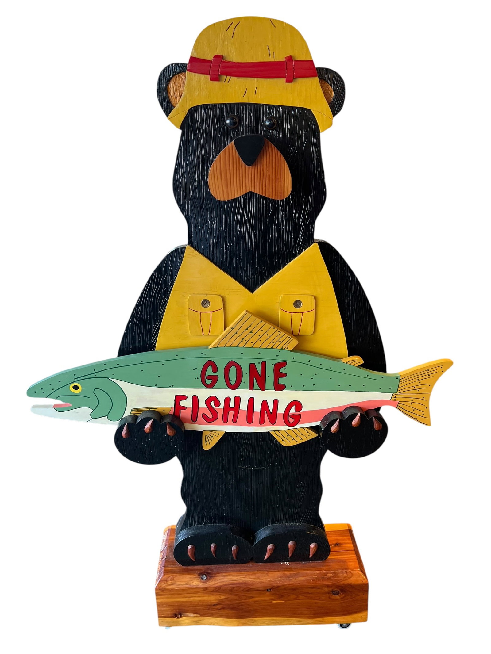 "Gone Fishin'" woodcraft Black Bear (1 of 8)